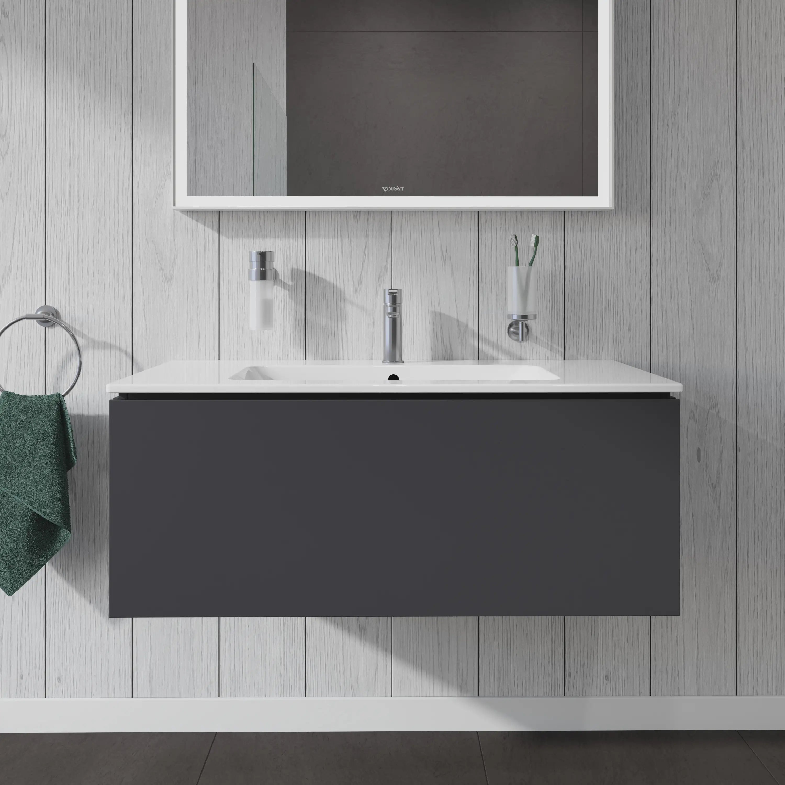 Duravit L-Cube 40 1/8'' Wall Mount One Drawer Single Vanity Cabinet, Sink Sold Separately