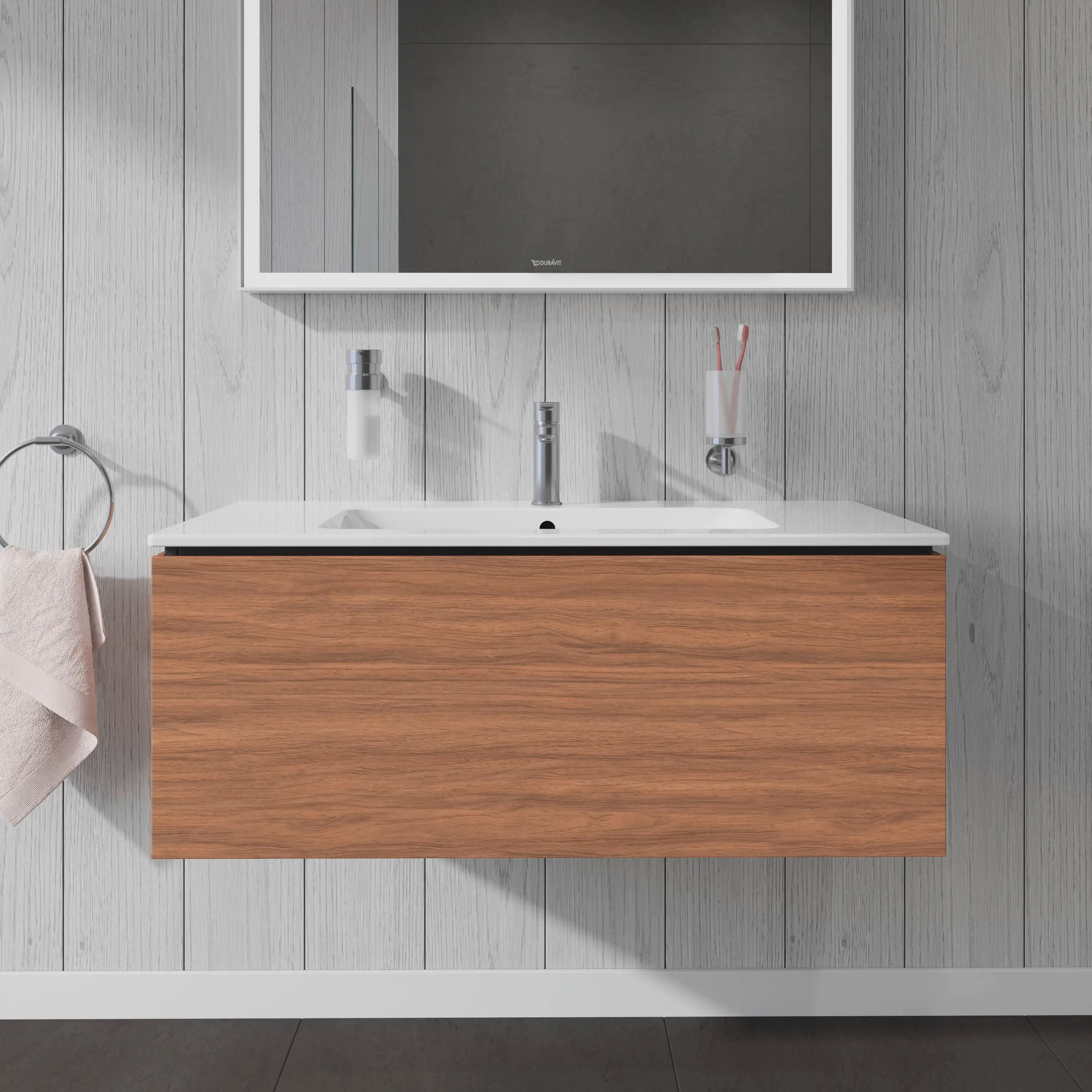 Duravit L-Cube 40 1/8'' Wall Mount One Drawer Single Vanity Cabinet, Sink Sold Separately