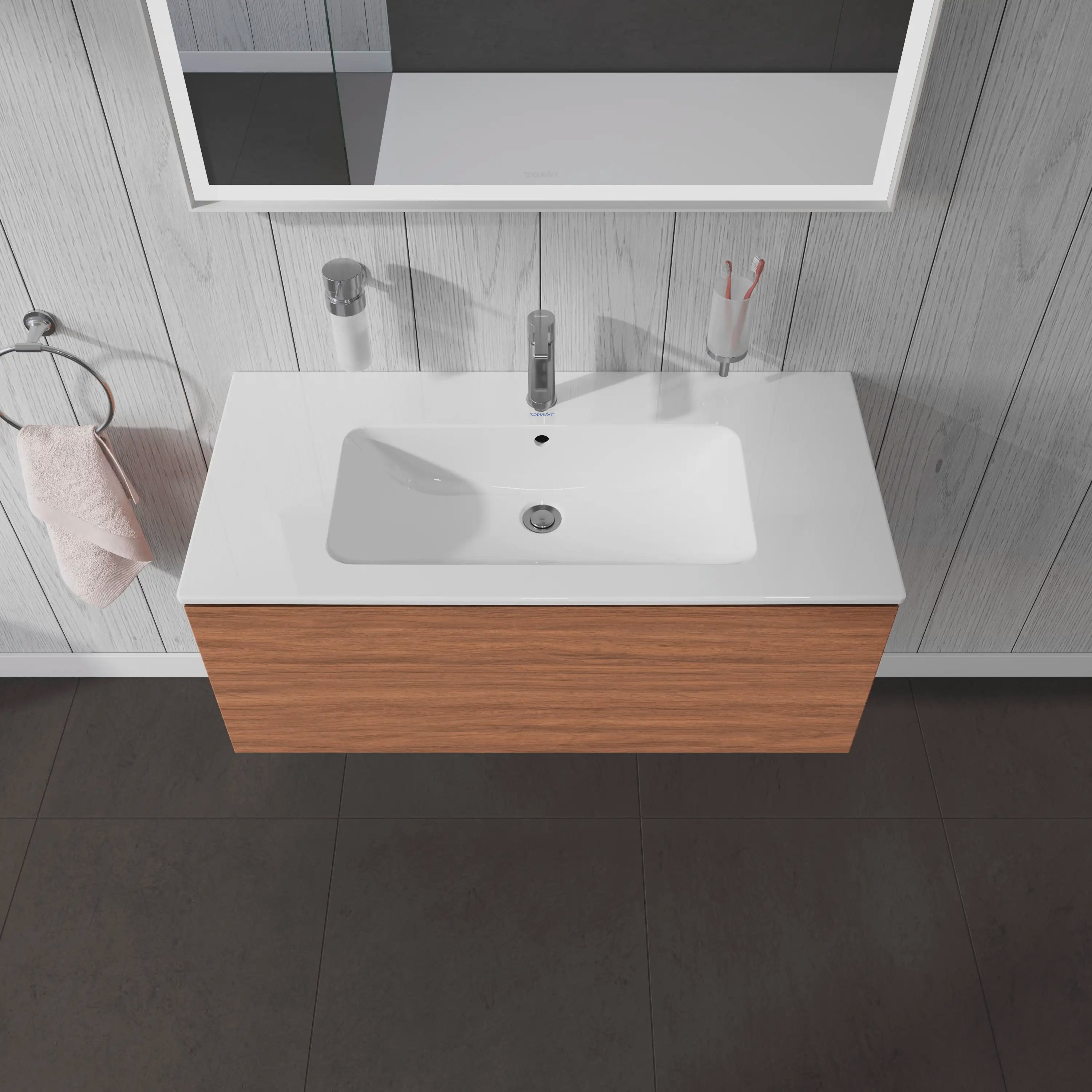 Duravit L-Cube 40 1/8'' Wall Mount One Drawer Single Vanity Cabinet, Sink Sold Separately