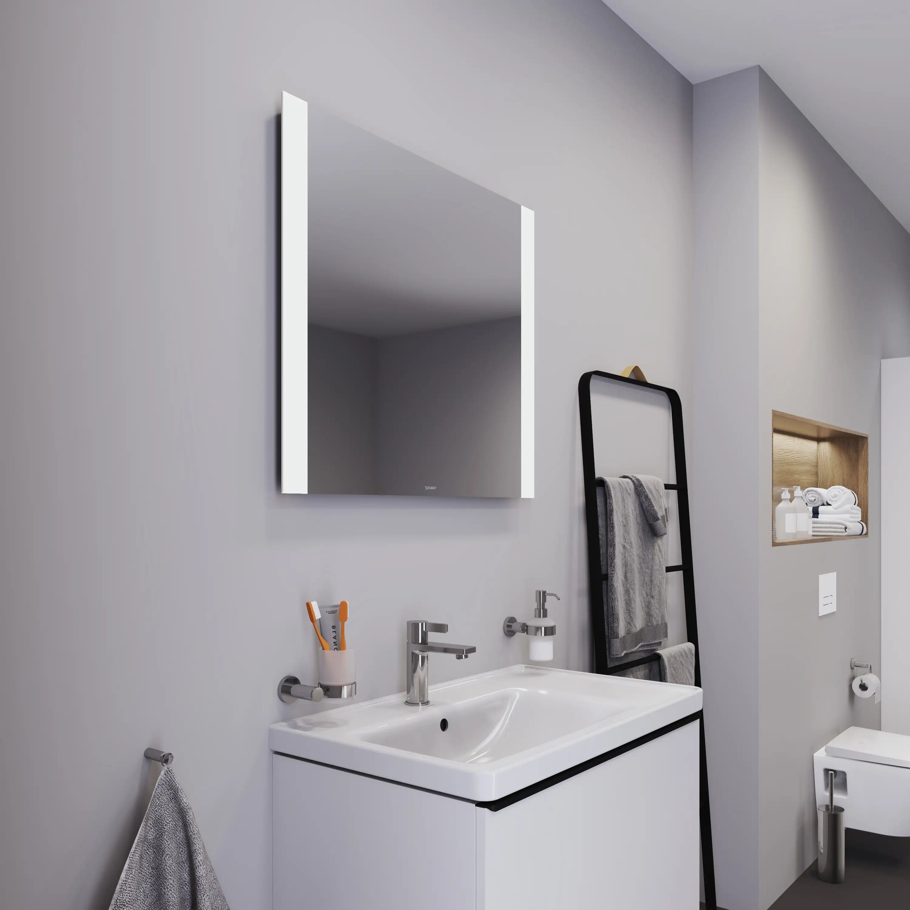 Duravit Light and Mirror Switch Control LED Mirror in Aluminum, 4000K