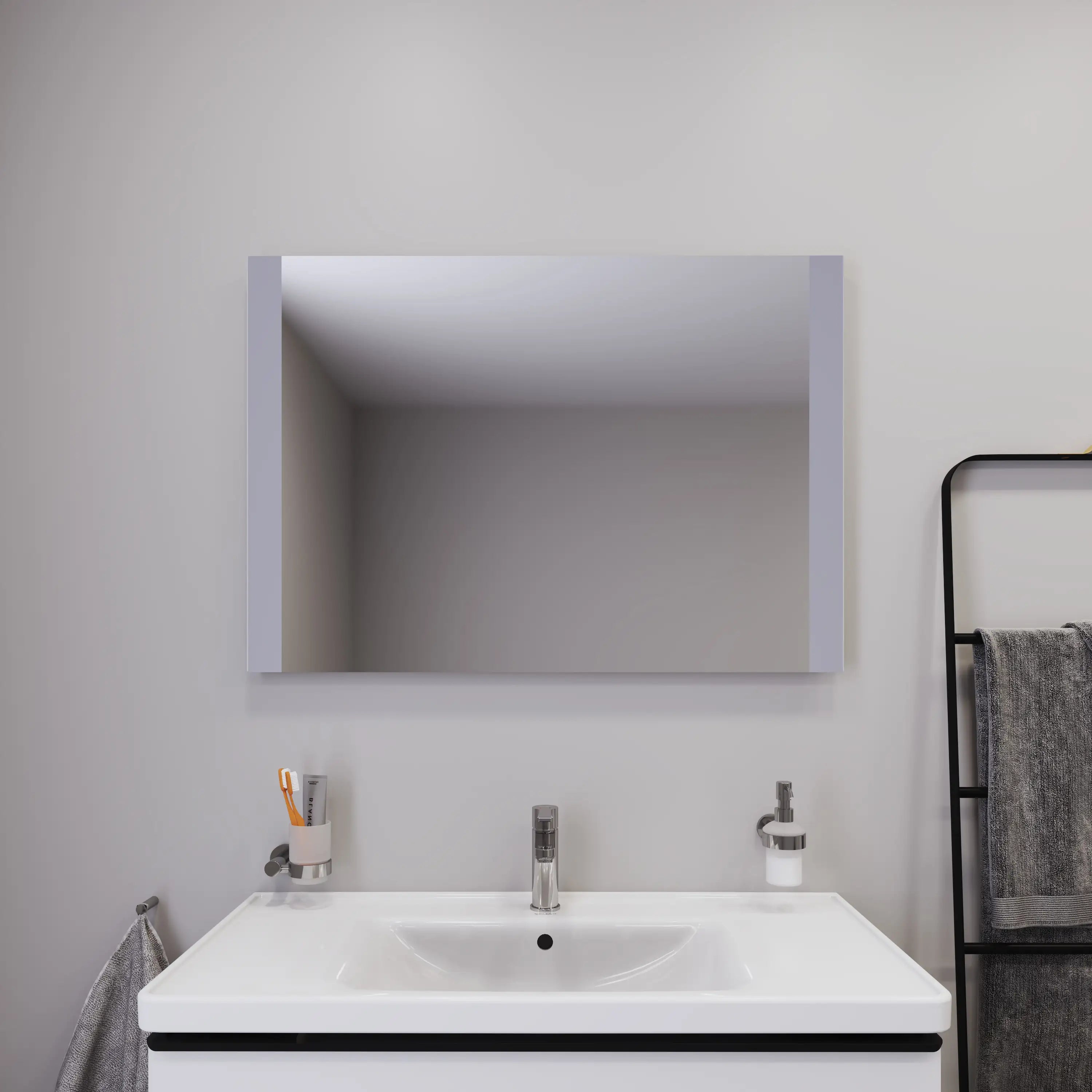 Duravit Light and Mirror Sensor Control LED Mirror in Aluminum, 4000K