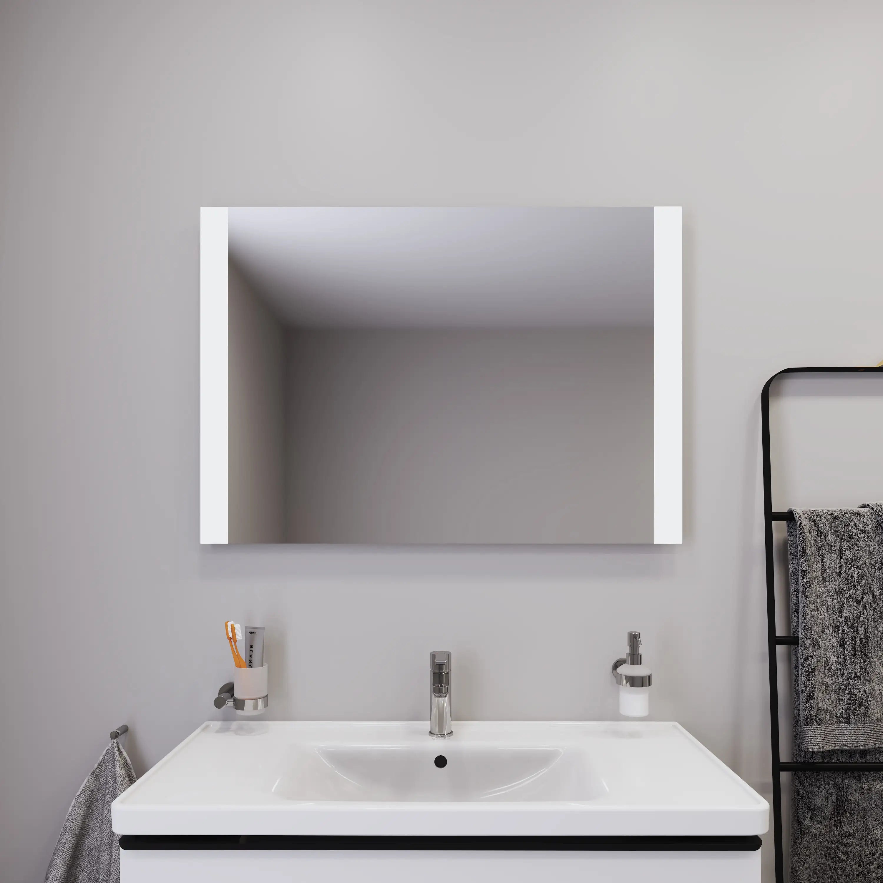 Duravit Light and Mirror Switch Control LED Mirror in Aluminum, 4000K