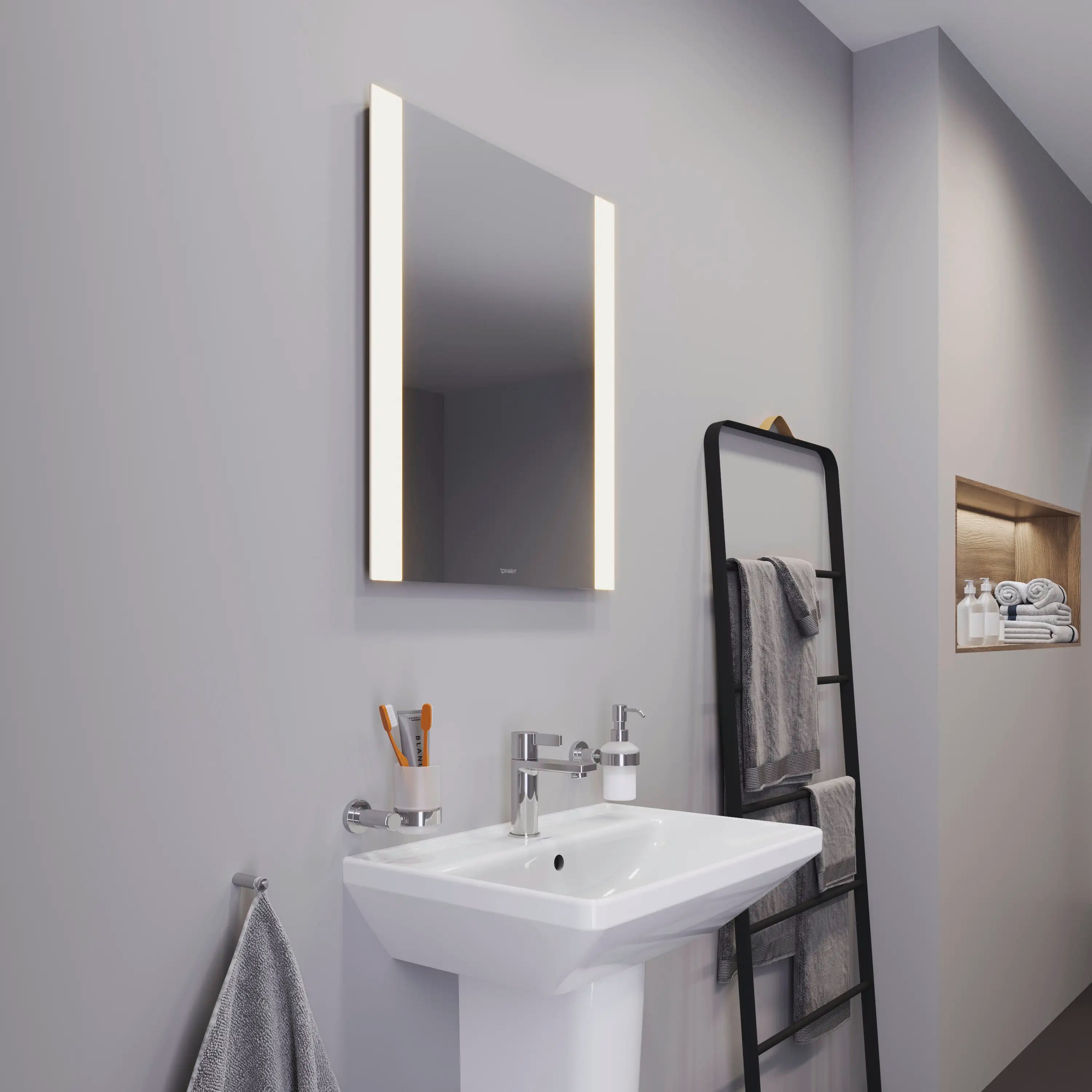 Duravit Light and Mirror Switch Control LED Mirror in Aluminum, 4000K