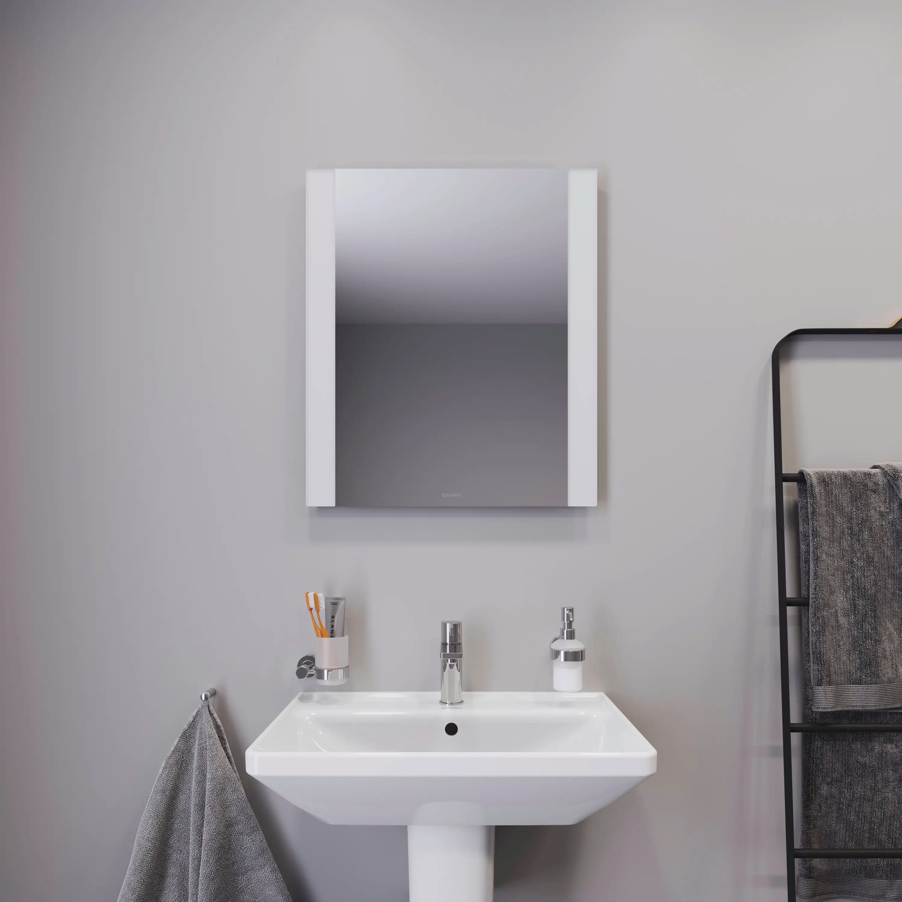 Duravit Light and Mirror Sensor Control LED Mirror in Aluminum, 4000K