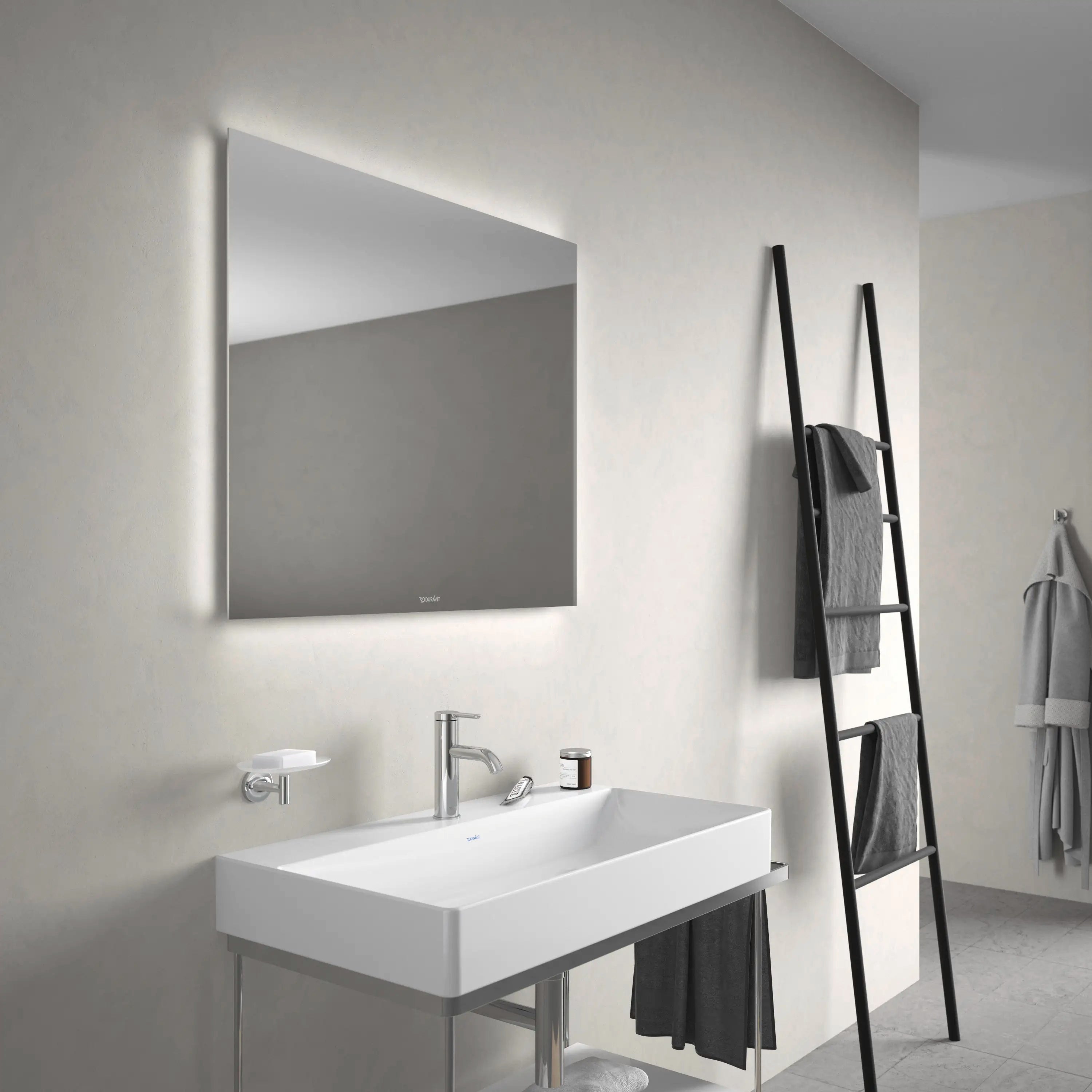Duravit Light and Mirror Switch Control LED Mirror in Aluminum, 4000K