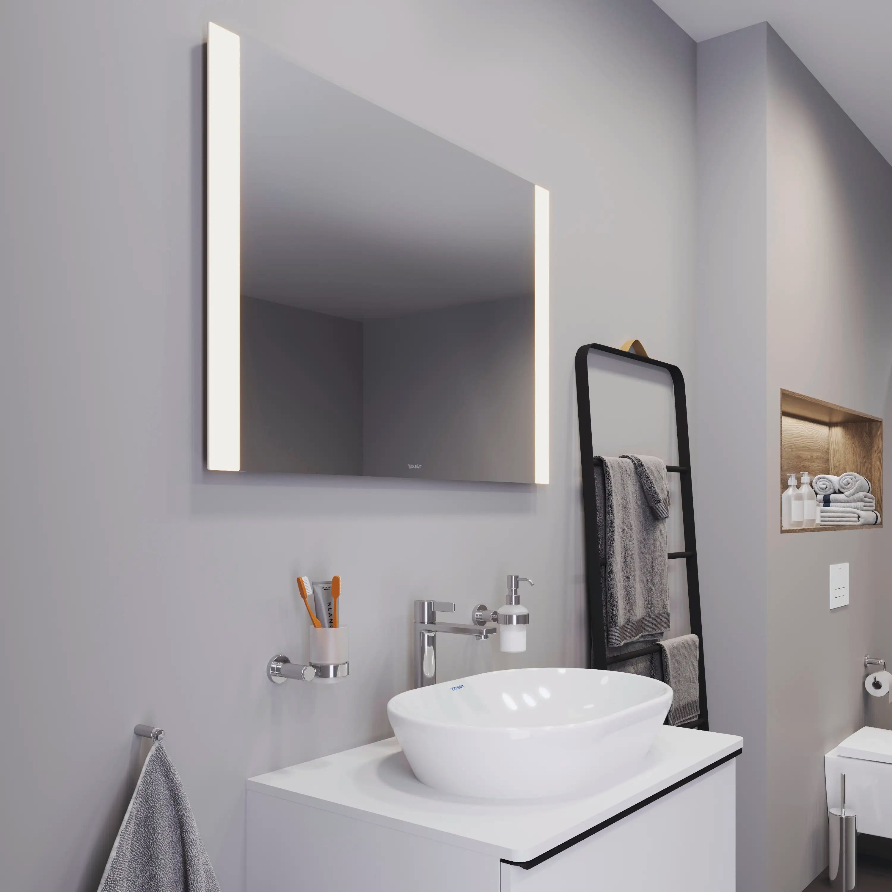 Duravit Light and Mirror Switch Control LED Mirror in Aluminum, 4000K