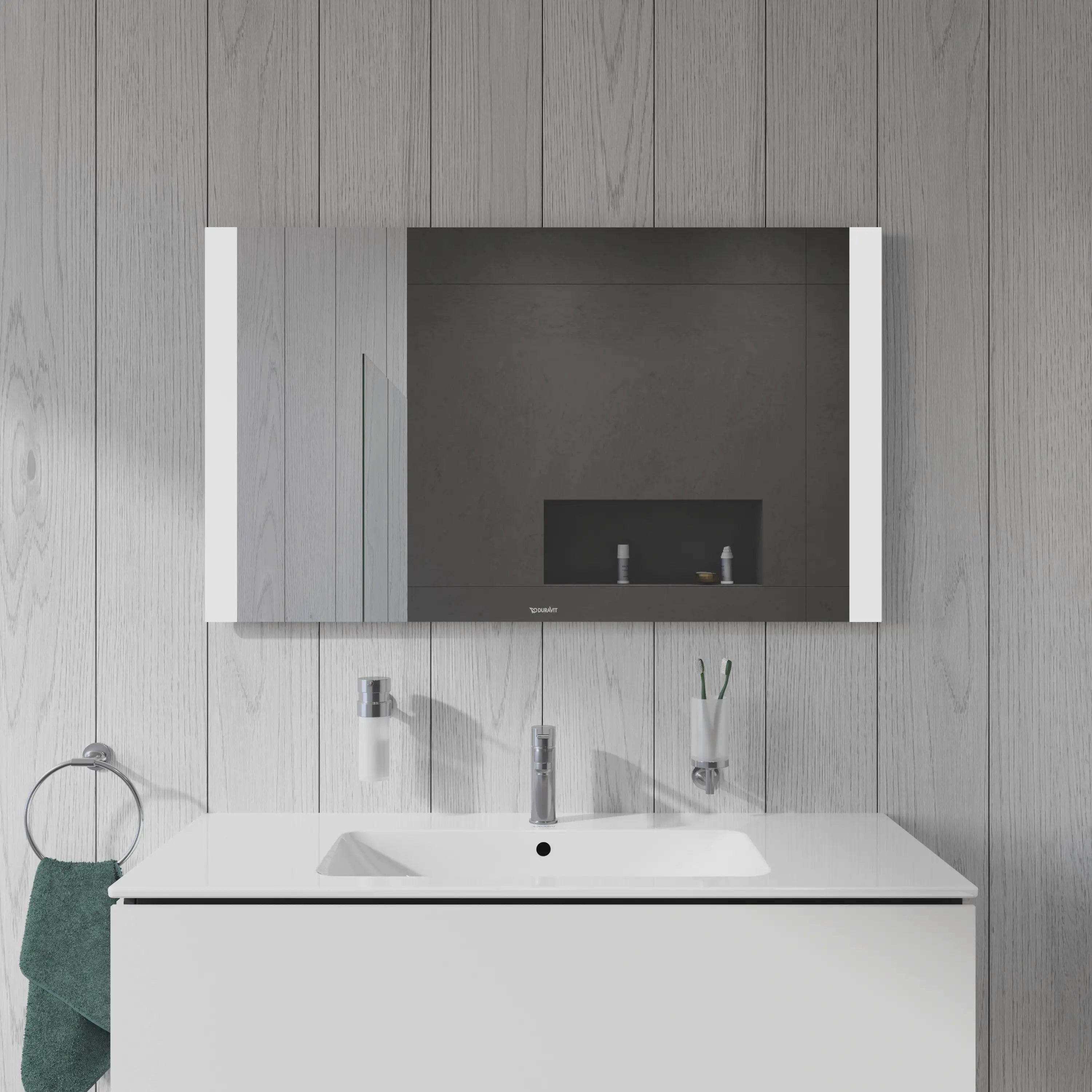 Duravit Light and Mirror Sensor Control LED Mirror in Aluminum, 4000K