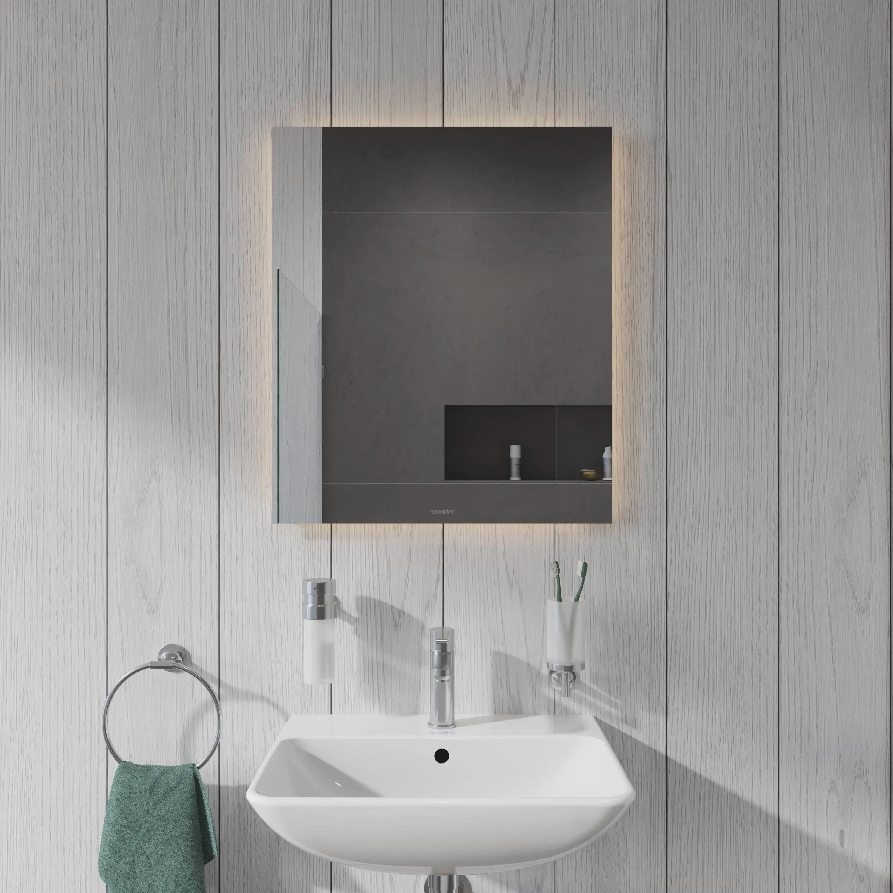 Duravit Light and Mirror Switch Control LED Mirror in Aluminum, 4000K