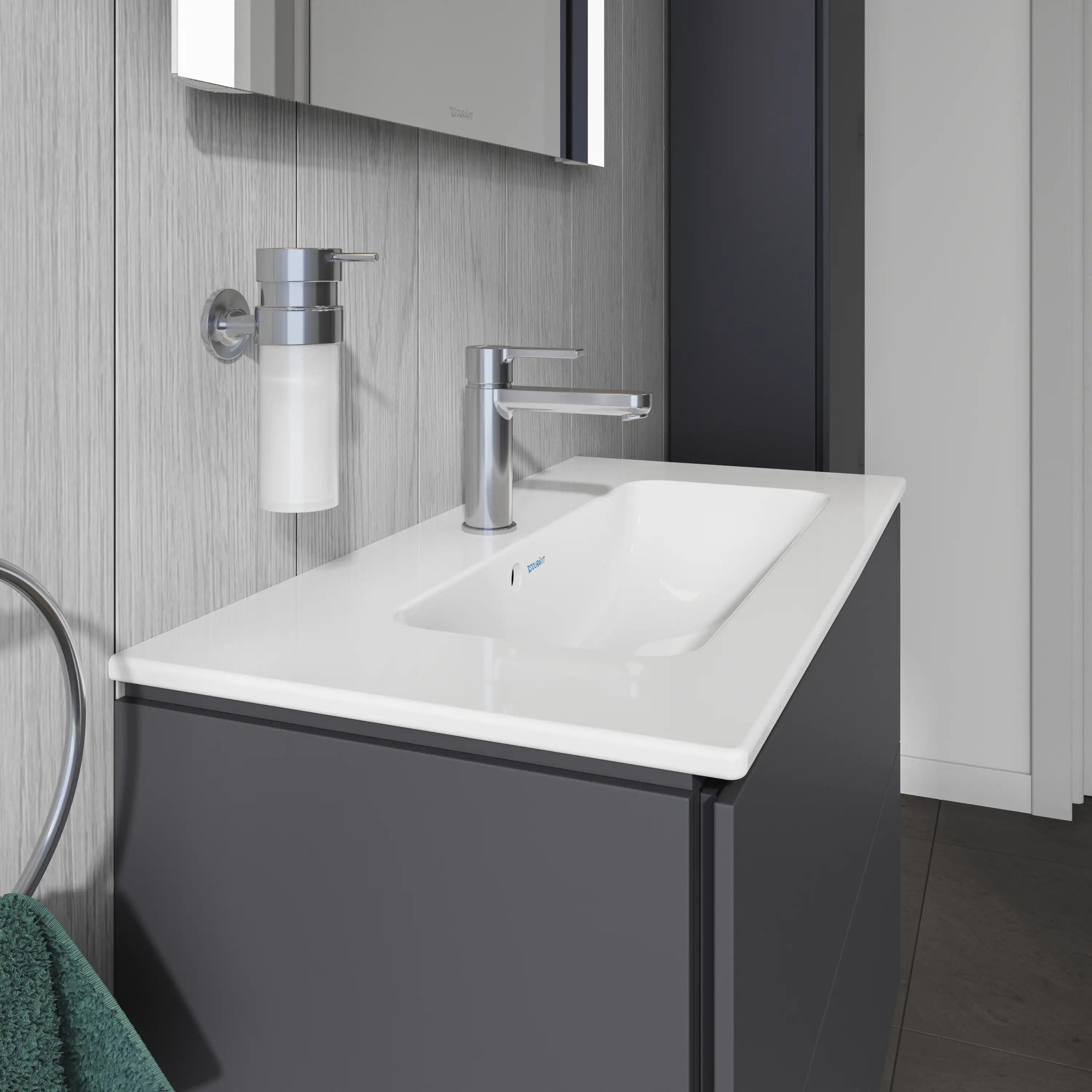 Duravit ME by Starck 32 5/8'' Rectangular Wall Mounted Sink in White with Single Faucet Hole and with Overflow