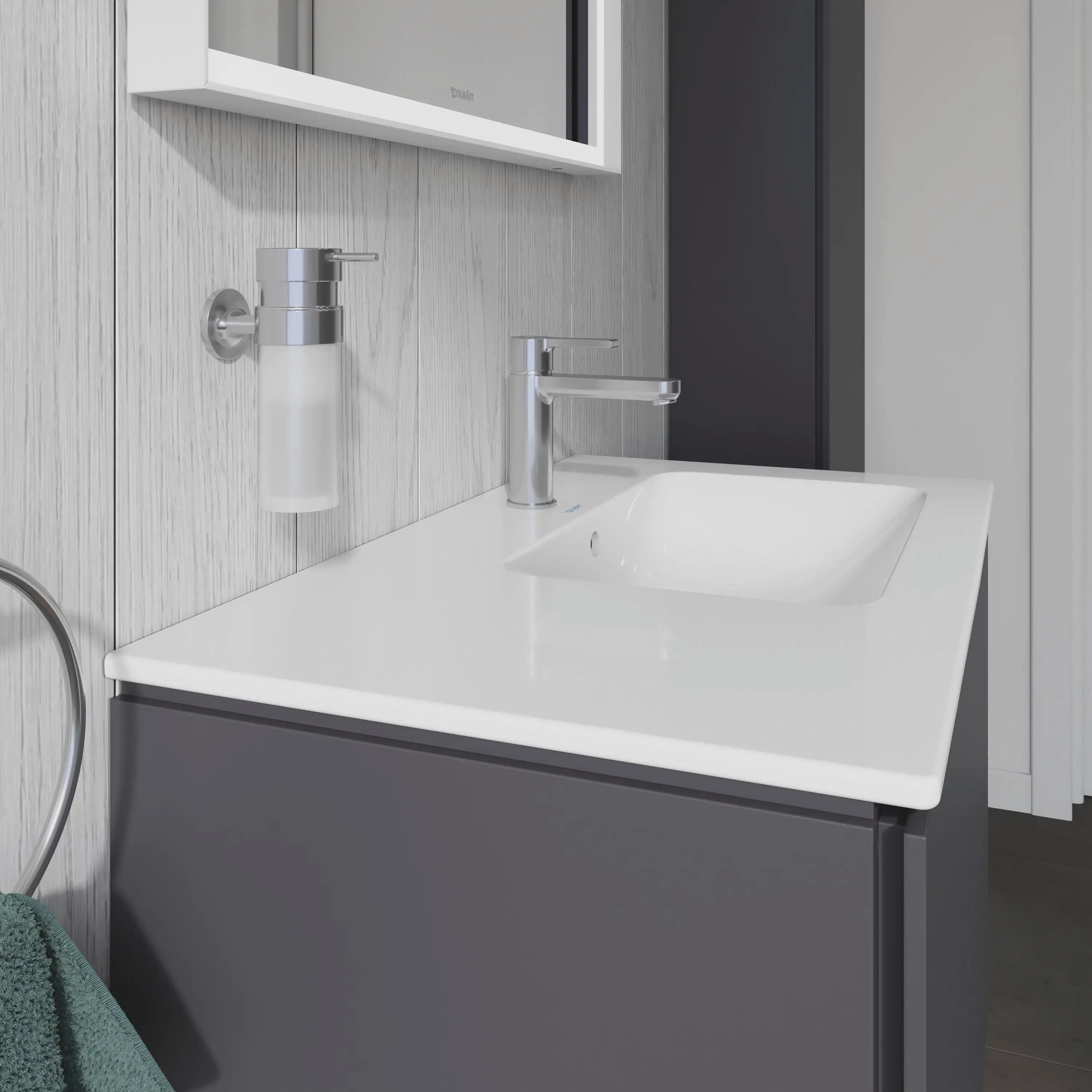 Duravit ME by Starck 32 5/8'' Rectangular Wall Mounted Sink in White with Single Faucet Hole and with Overflow