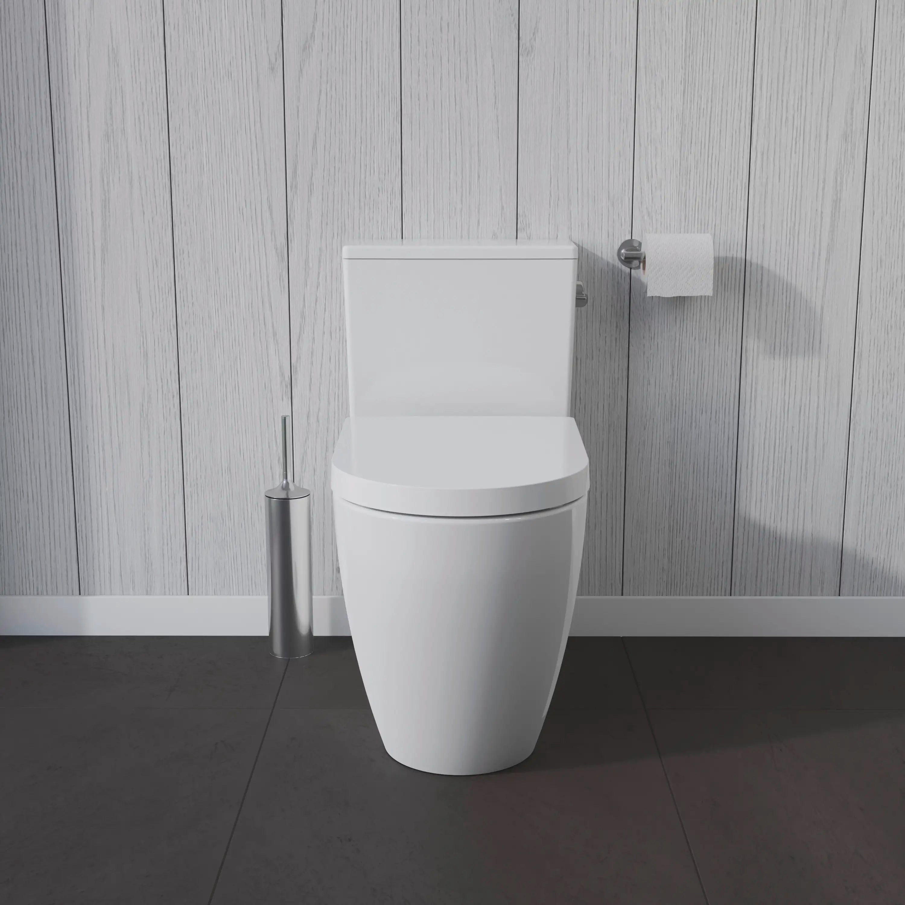 Duravit ME by Starck 1.28 GPF Single Flush Rimless Elongated ADA Compliant One Piece Toilet in White, Right Lever Flush - Seat Sold Separately