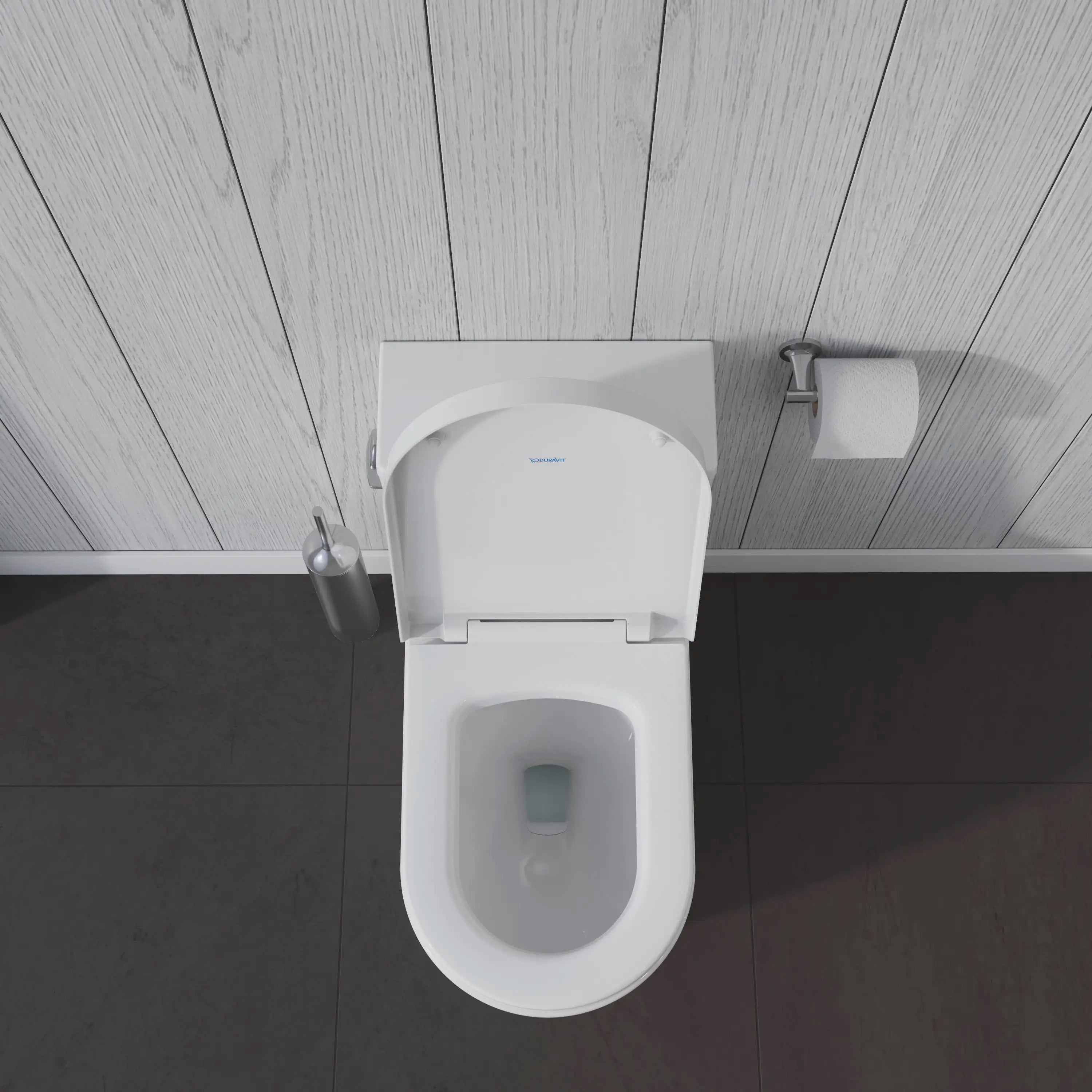 Duravit ME by Starck 1.28 GPF Single Flush Rimless Elongated ADA Compliant One Piece Toilet in White, Left Lever Flush - Seat Sold Separately