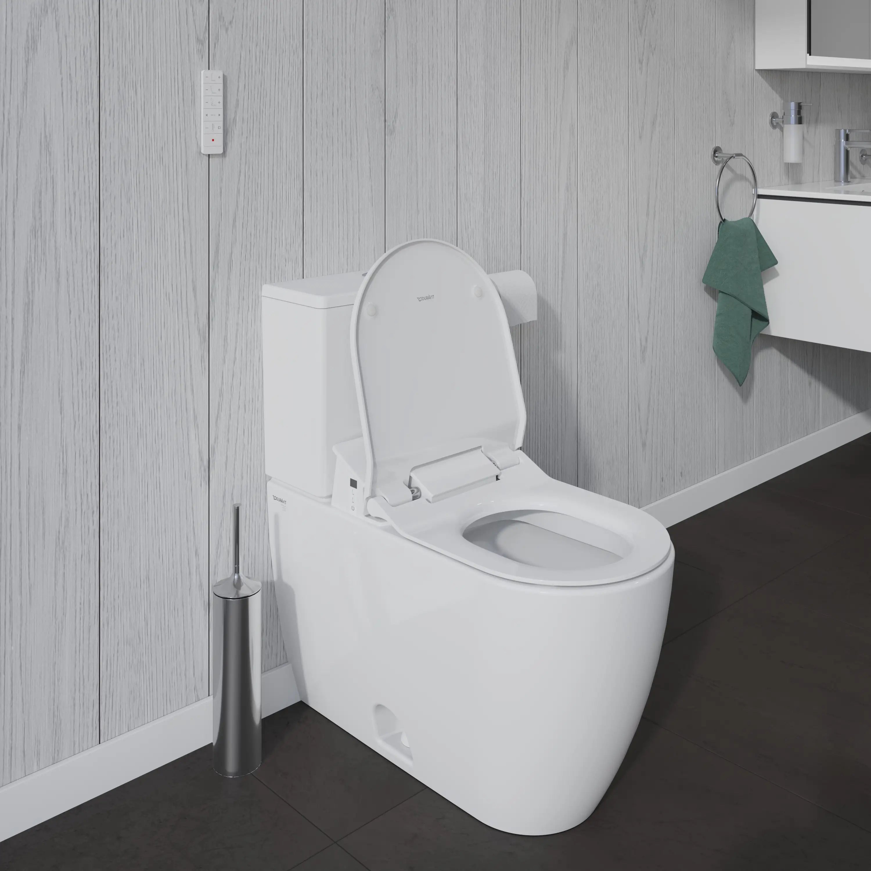 Duravit ME by Starck 1.28 GPF Single Flush Toilet Tank in White with Top Push Button Flush
