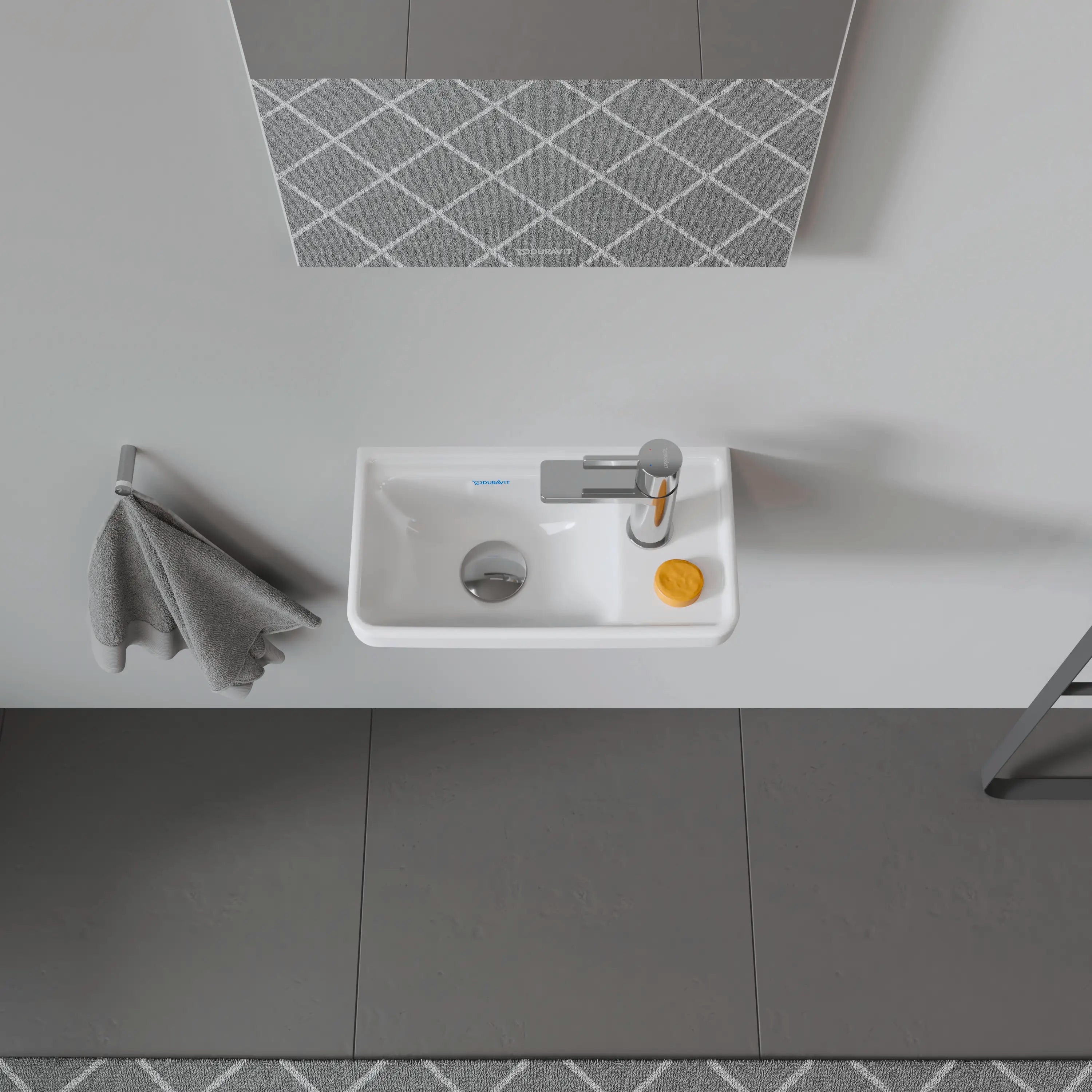 Duravit D-Neo 15 3/4'' Rectangular Wall Mounted Sink in White with Single Faucet Hole and