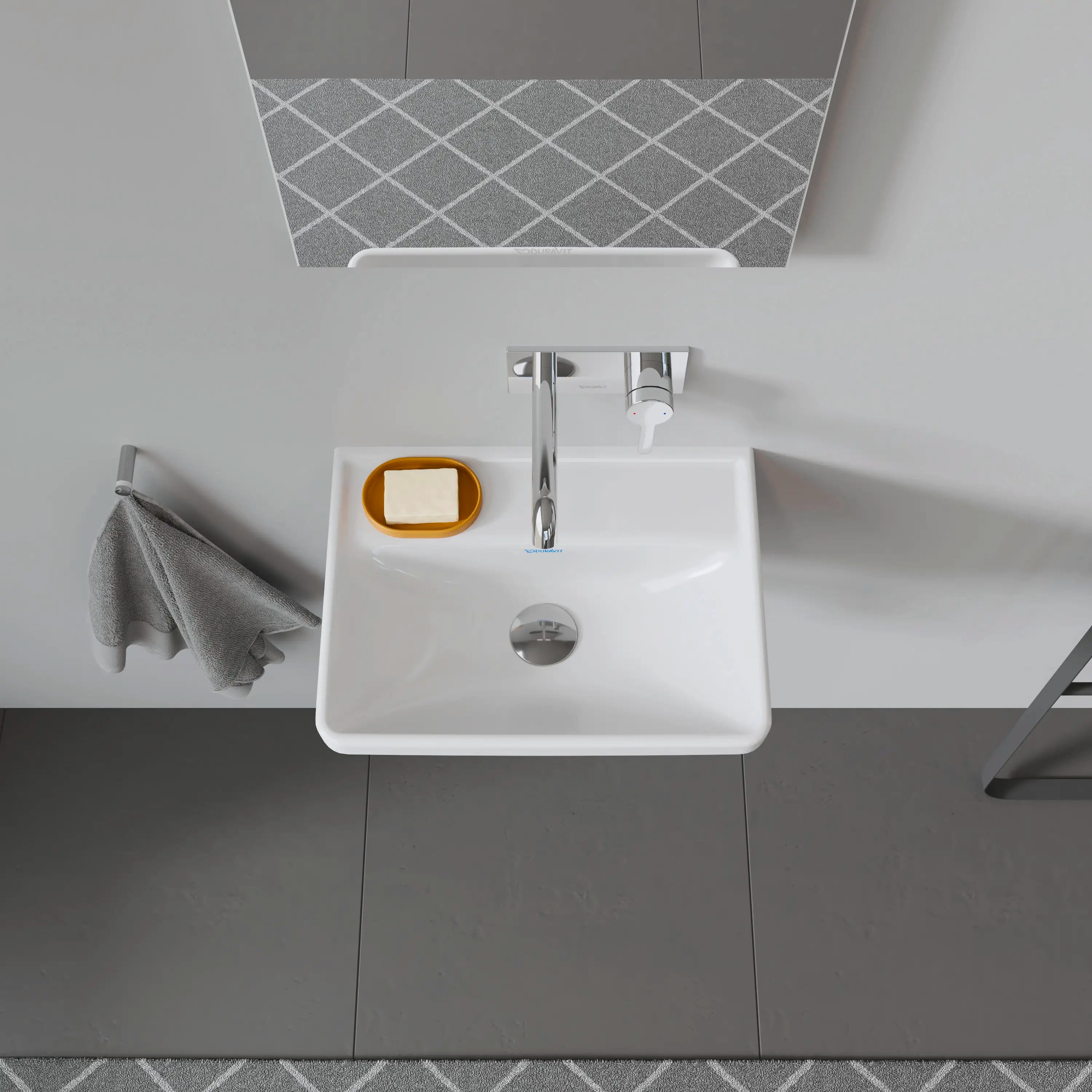 Duravit D-Neo 17 3/4'' Rectangular Wall Mounted Sink in White