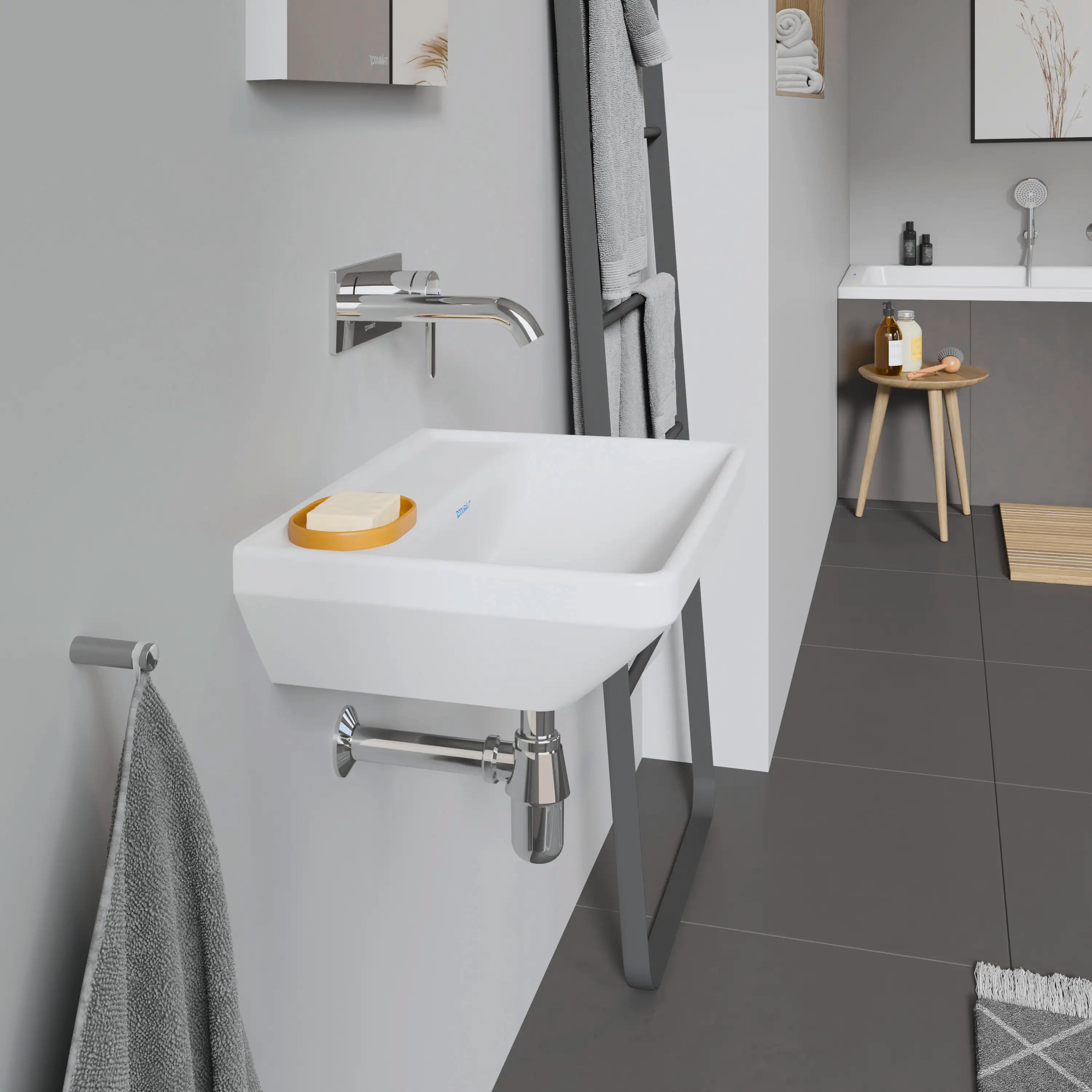 Duravit D-Neo 17 3/4'' Rectangular Wall Mounted Sink in White