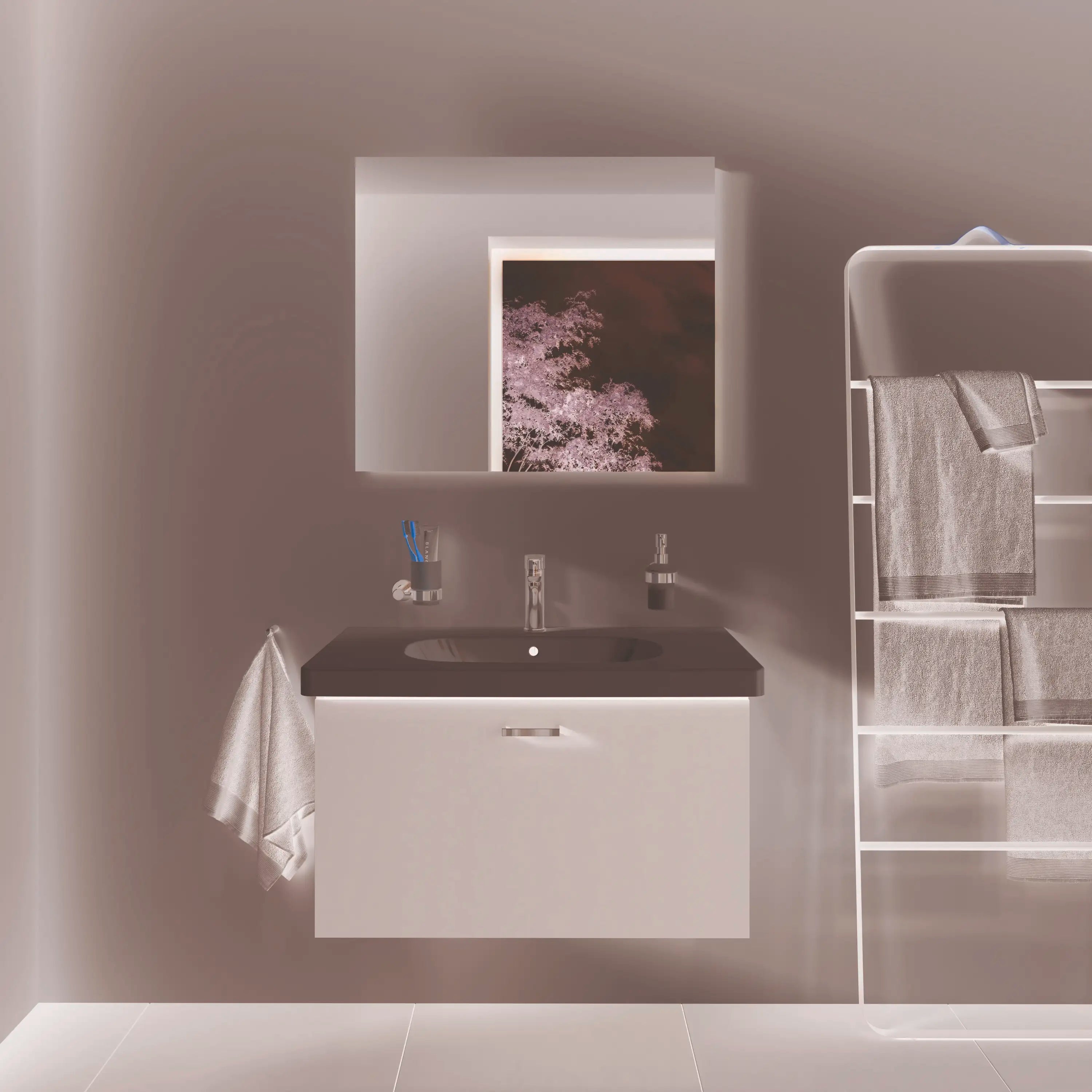 Duravit Light and Mirror Sensor Control LED Mirror in Aluminum, 4000K