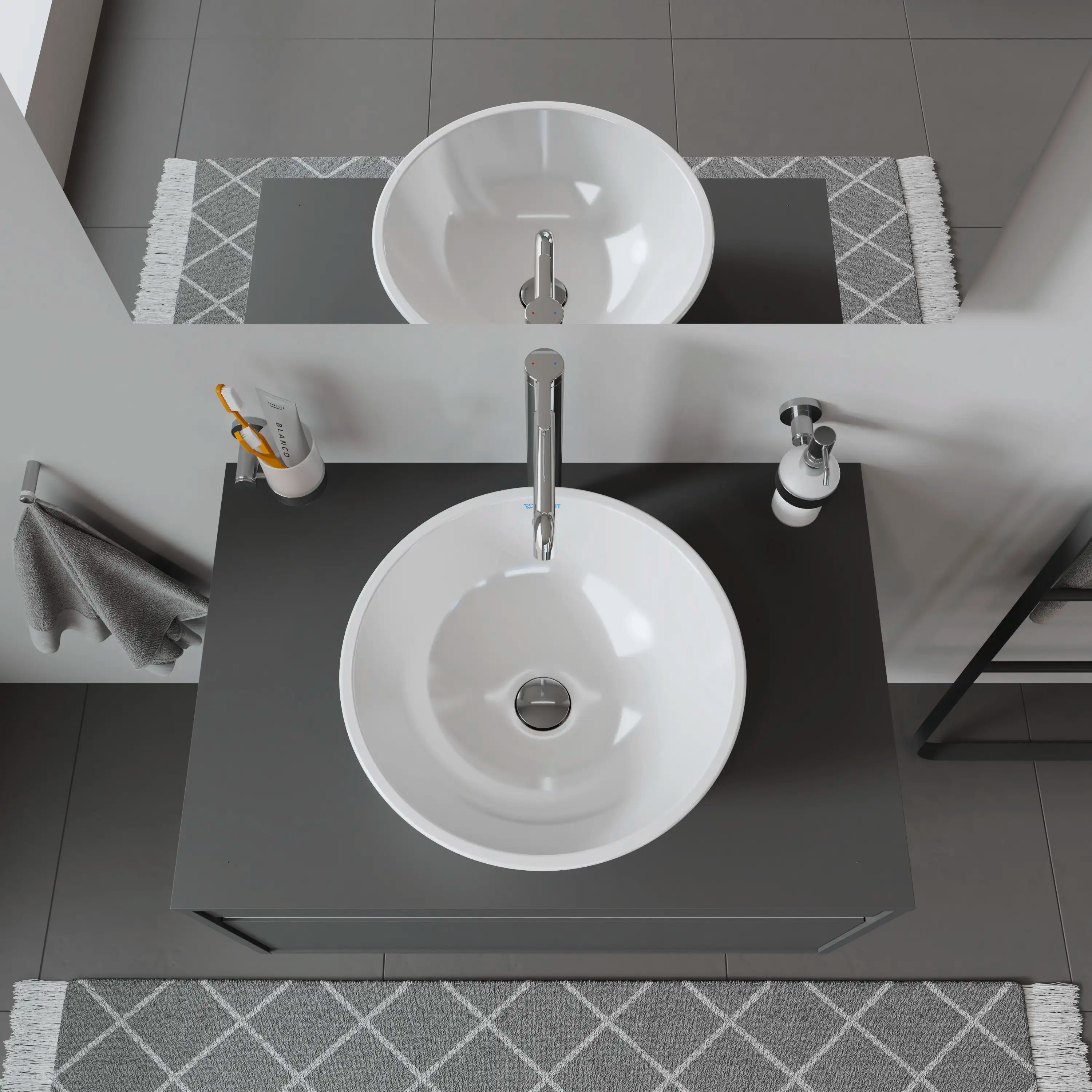 Duravit Design Classics 16 1/2'' Round Vessel Sink in White with Overflow