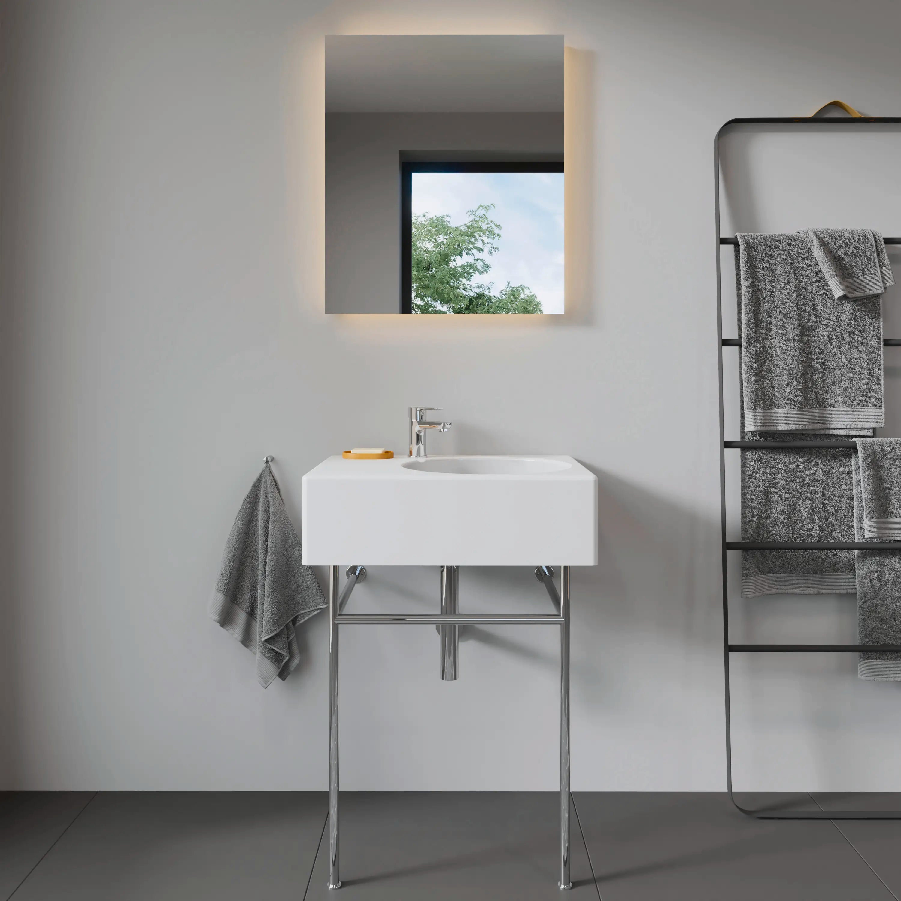 Duravit Design Classics 25 5/8'' Rectangular Wall Mounted Sink in White with Overflow