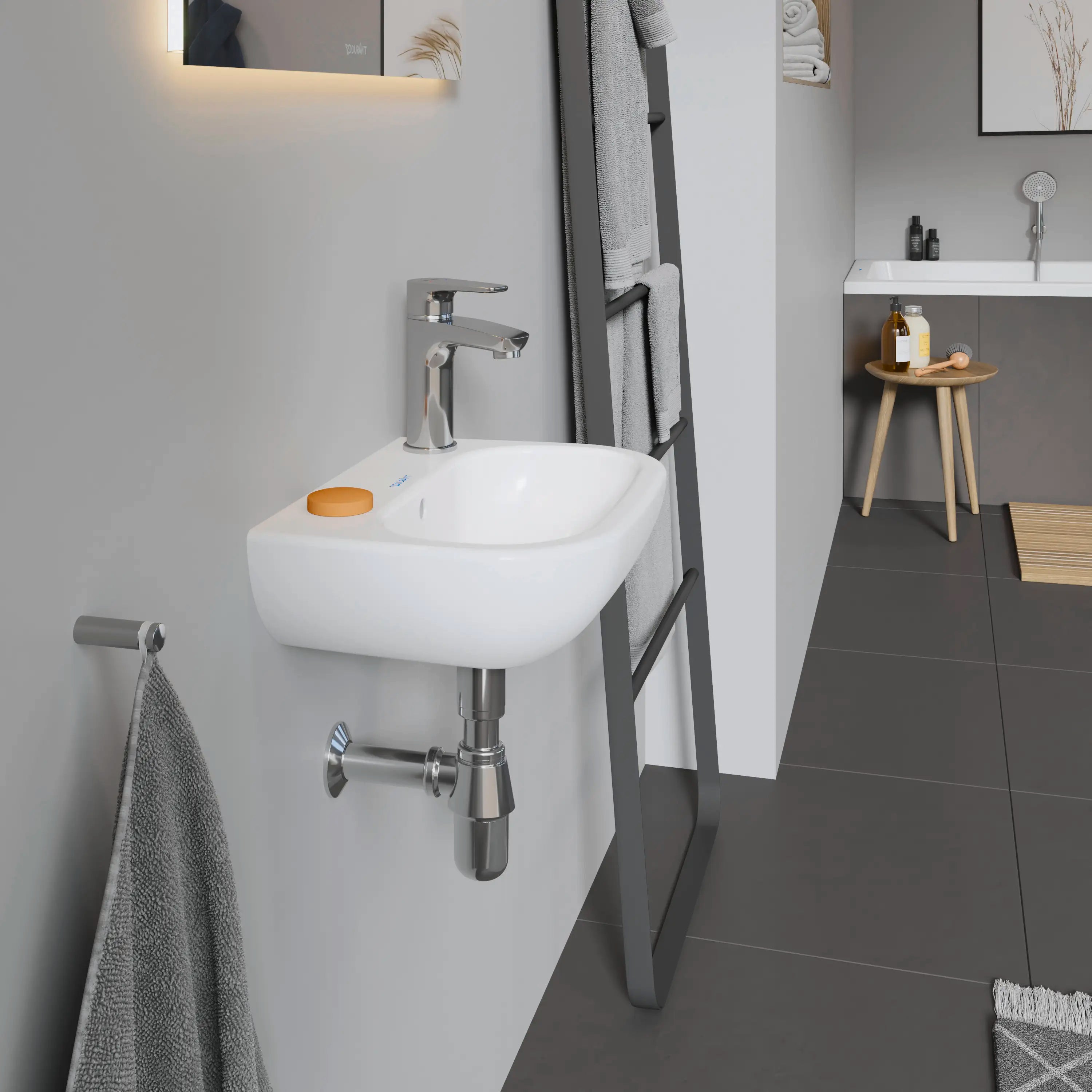 Duravit D-Code 14 1/8'' Rectangular Wall Mounted Sink in White with Single Faucet Hole and with Overflow