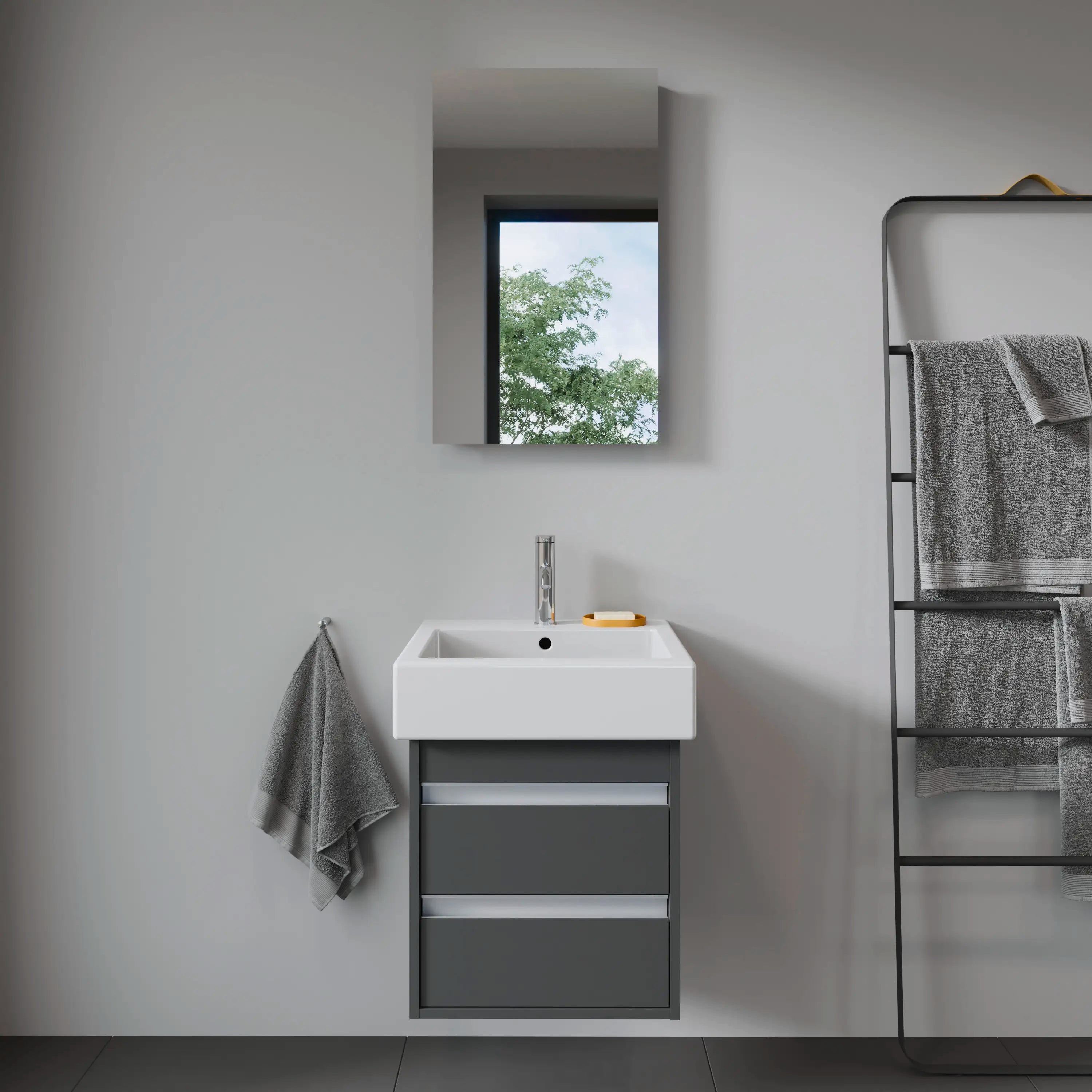 Duravit Vero 19 5/8'' Rectangular Wall Mounted Sink in White with Single Faucet Hole and with Overflow
