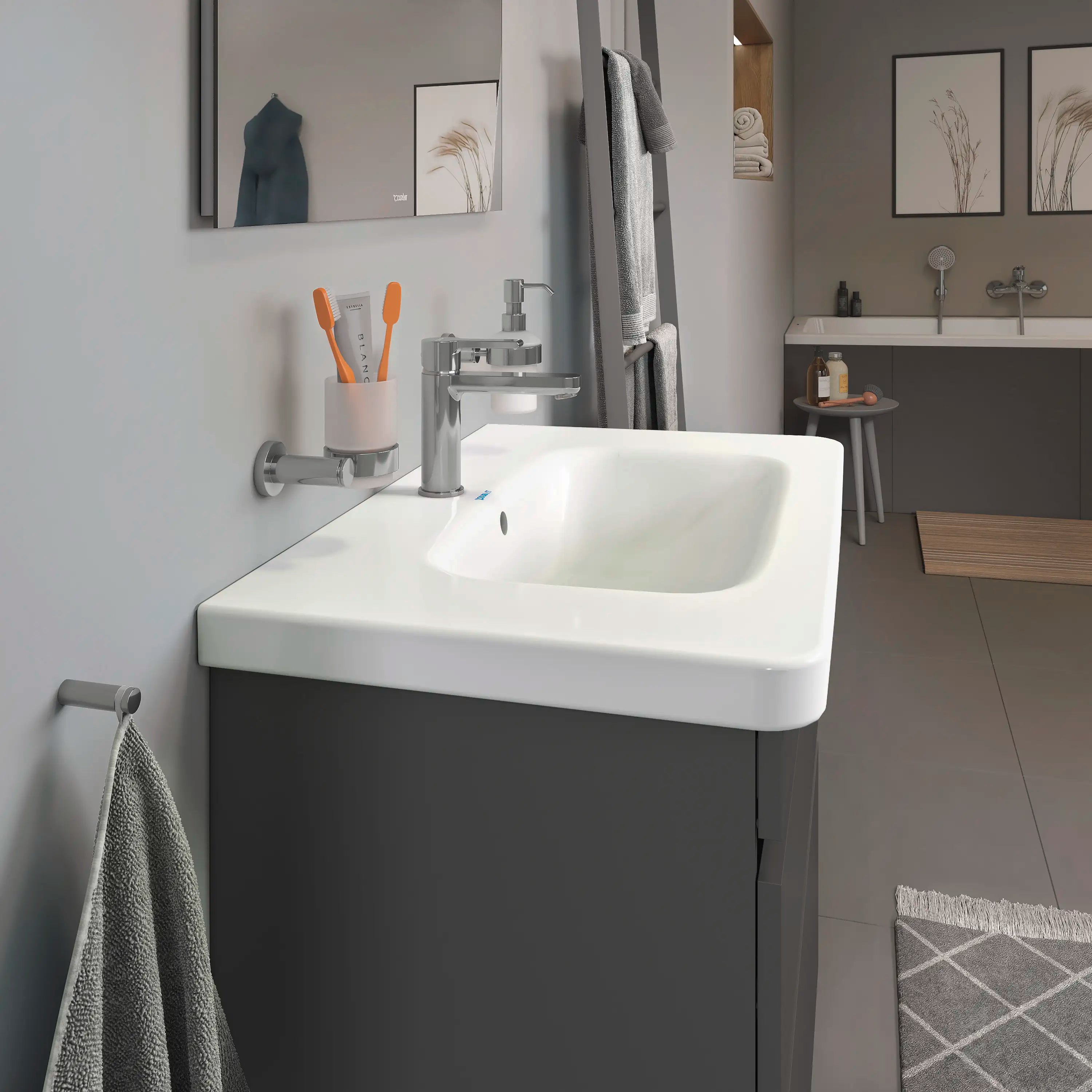 Duravit DuraStyle 30 1/2'' Rectangular Wall Mounted Sink in White with Single Faucet Hole and with Overflow
