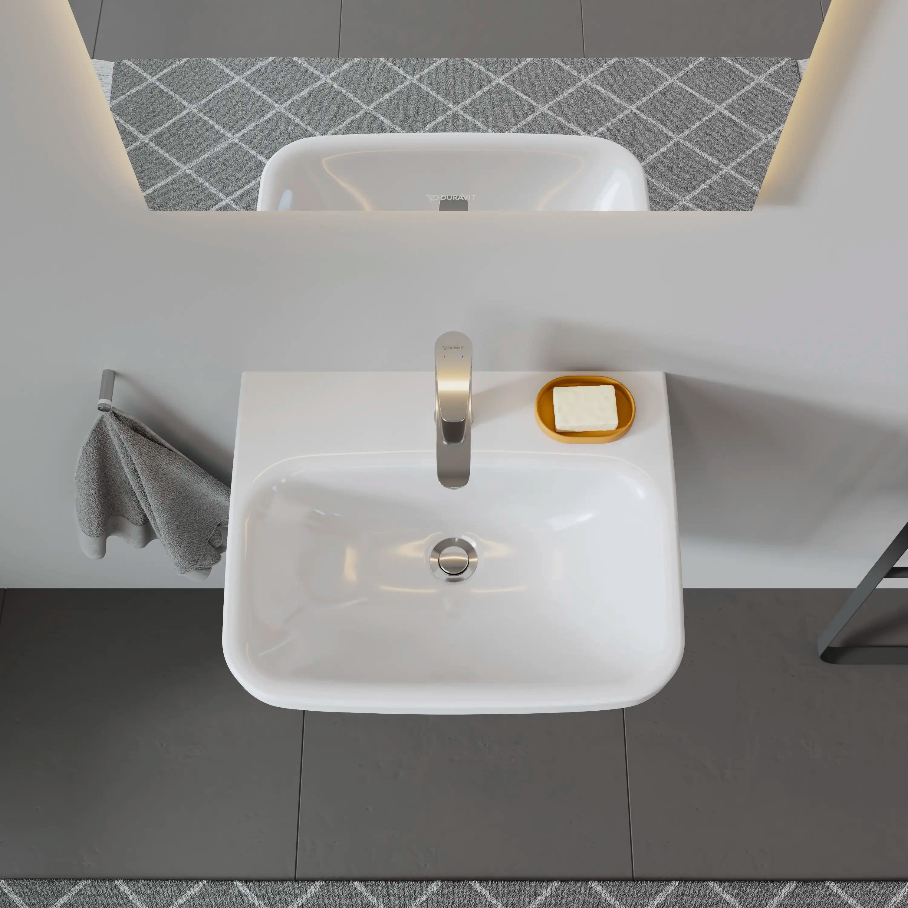 Duravit DuraStyle 21 5/8'' Rectangular Wall Mounted Sink in White with Single Faucet Hole and with Overflow