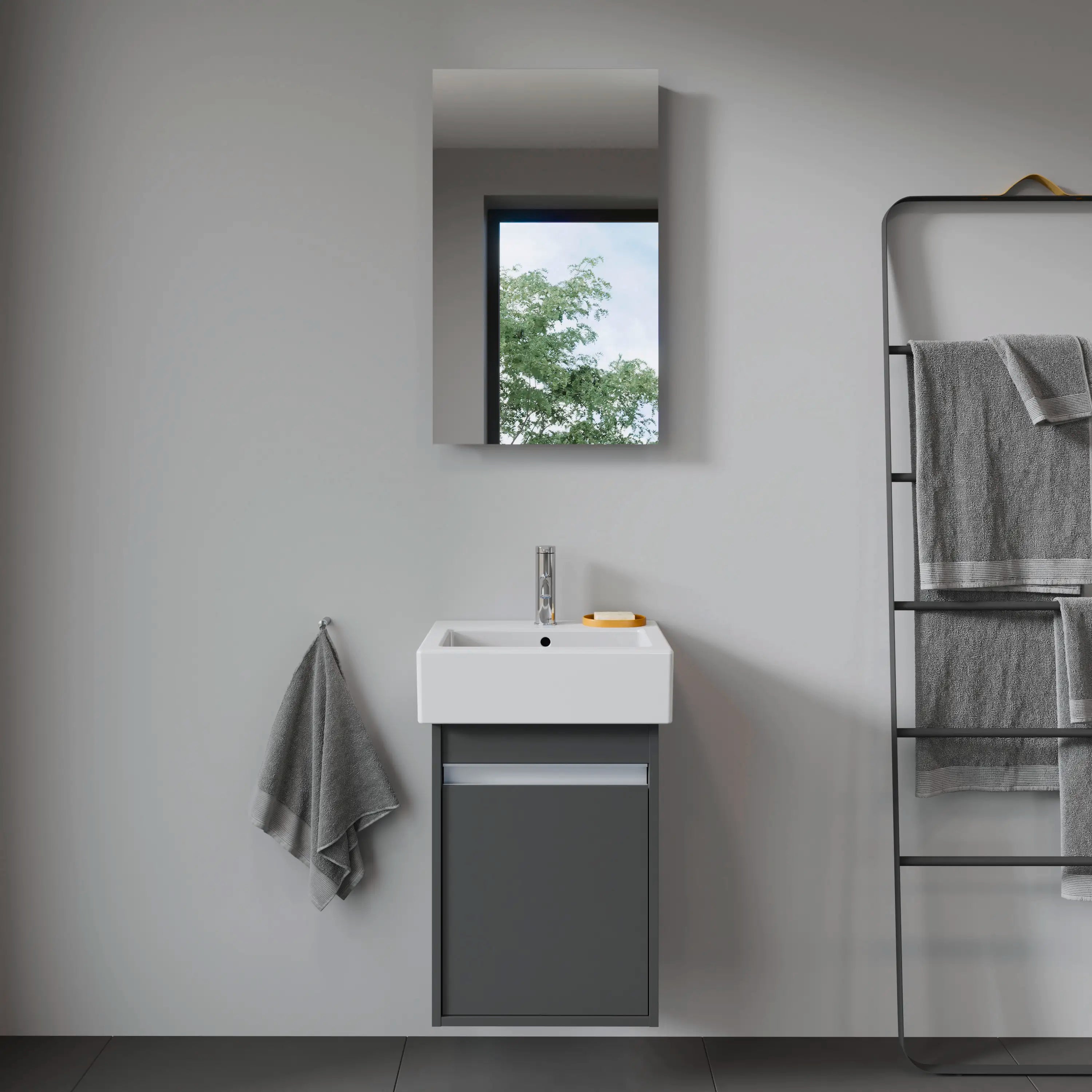 Duravit Vero 17 3/4'' Rectangular Wall Mounted Sink in White with Single Faucet Hole and with Overflow
