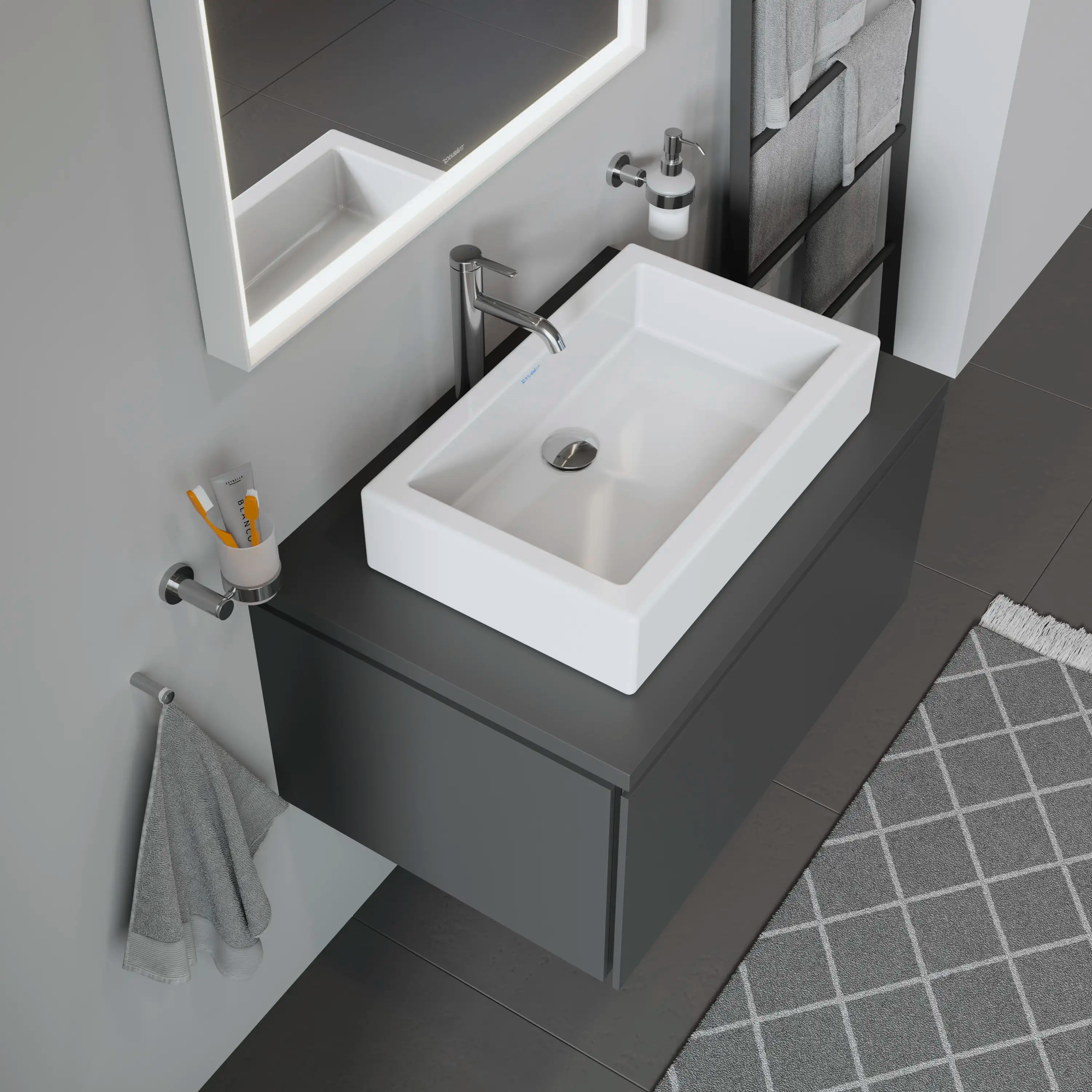Duravit Vero 23 5/8'' Rectangular Vessel Sink in White