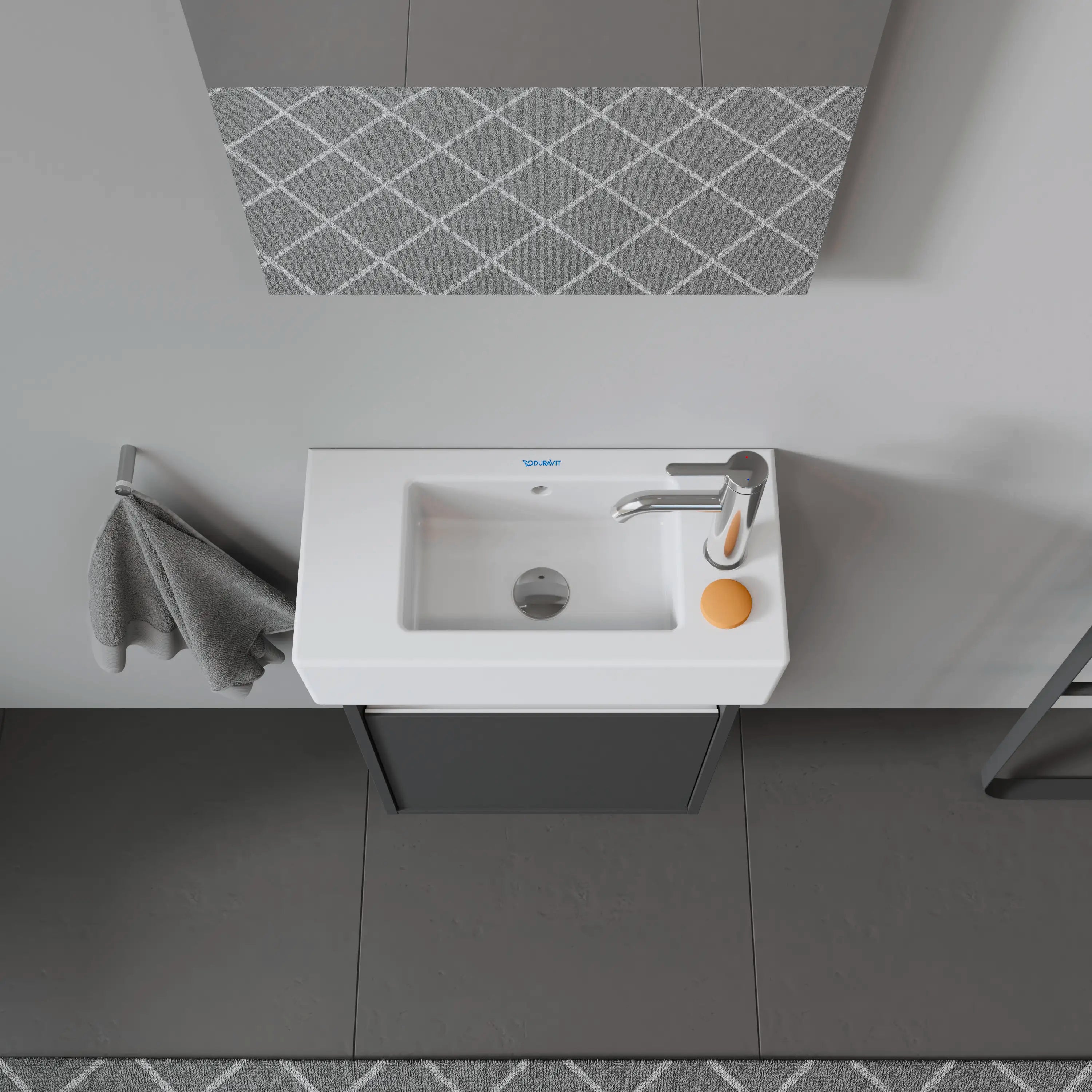 Duravit Vero 19 5/8'' Rectangular Wall Mounted Sink in White with Overflow