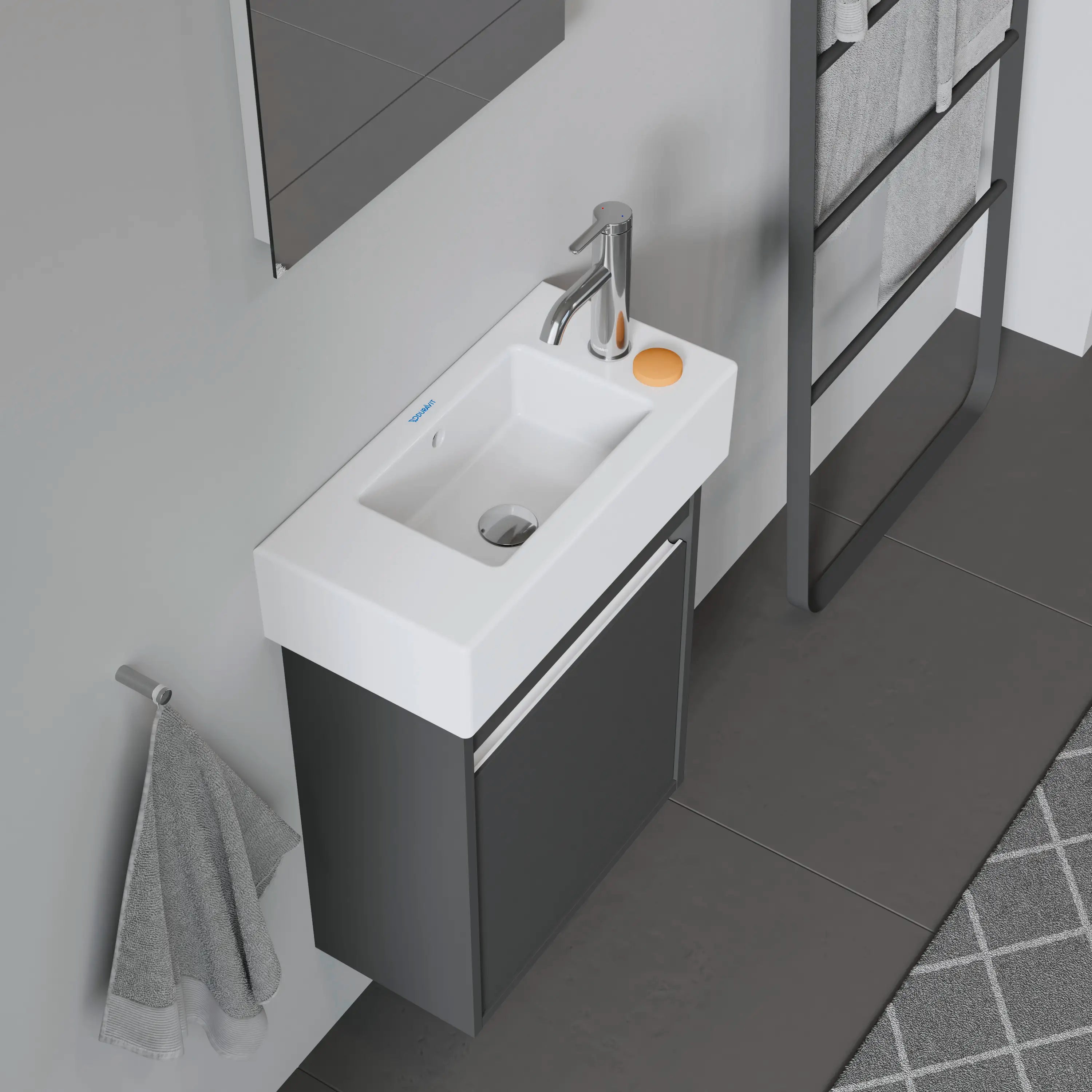 Duravit Vero 19 5/8'' Rectangular Wall Mounted Sink in White with Single Faucet Hole and with Overflow