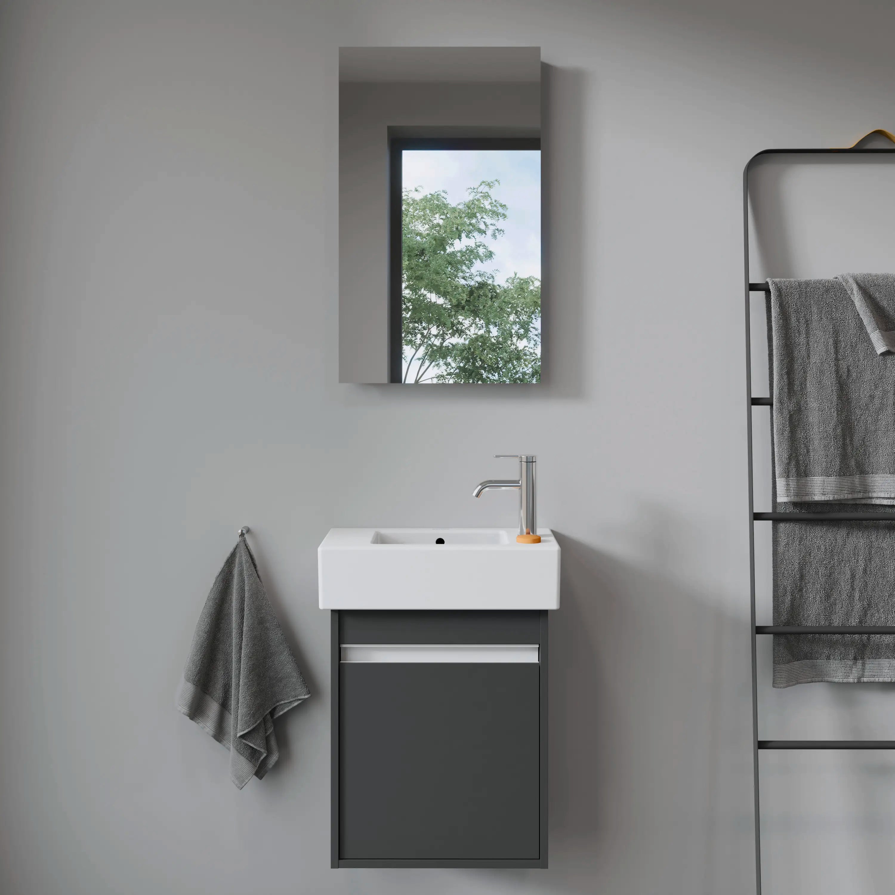 Duravit Vero 19 5/8'' Rectangular Wall Mounted Sink in White with Overflow