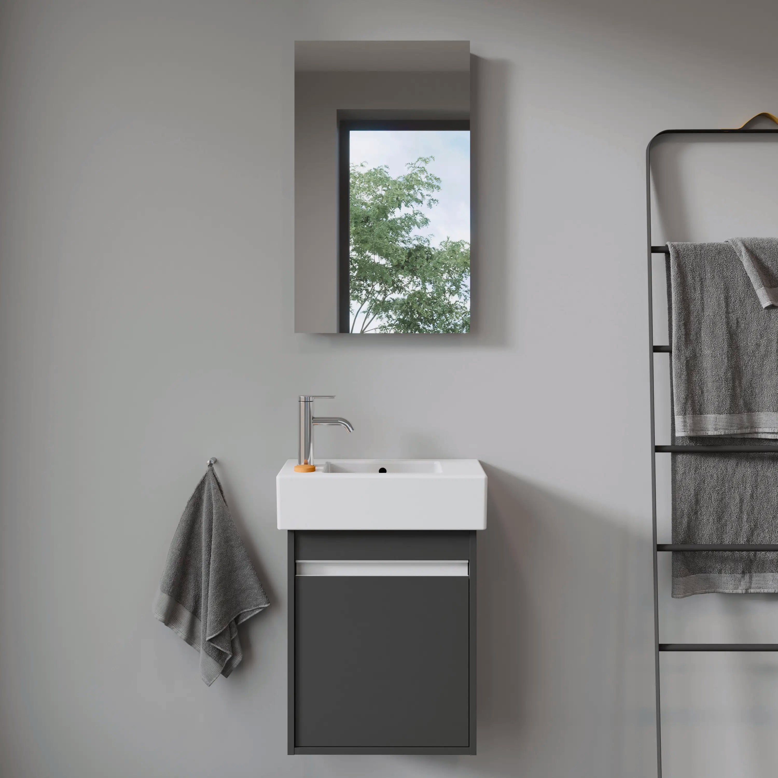 Duravit Vero 19 5/8'' Rectangular Wall Mounted Sink in White with Overflow