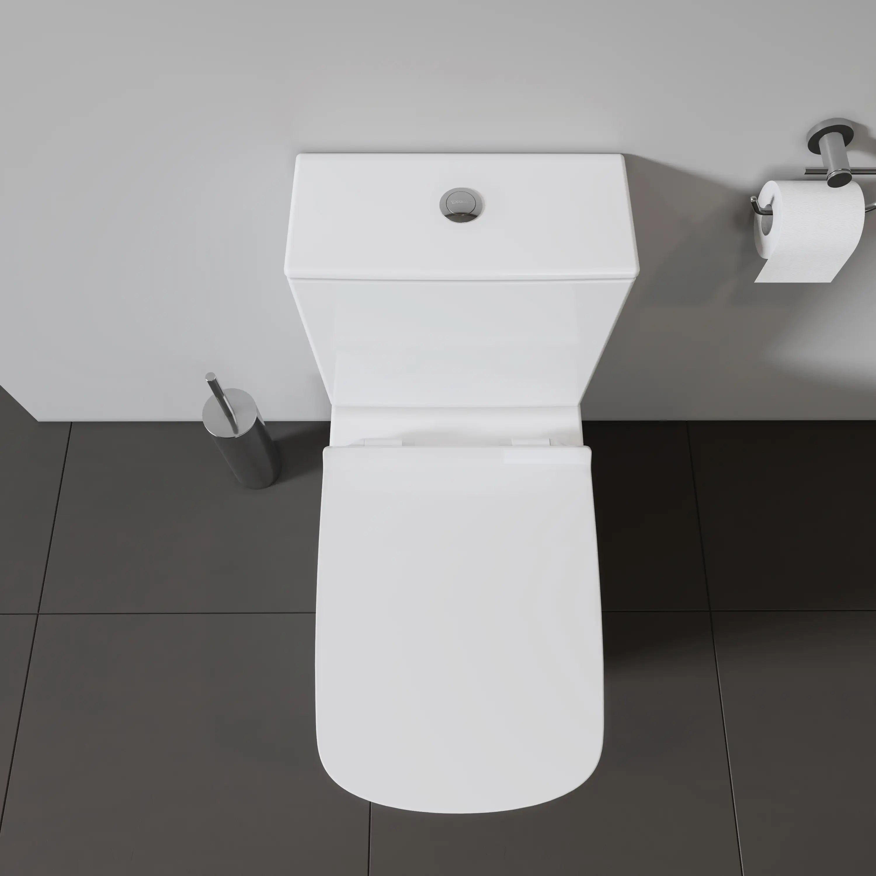 Duravit DuraStyle 1.28 GPF Single Flush Toilet Tank in White with Top Push Button Flush
