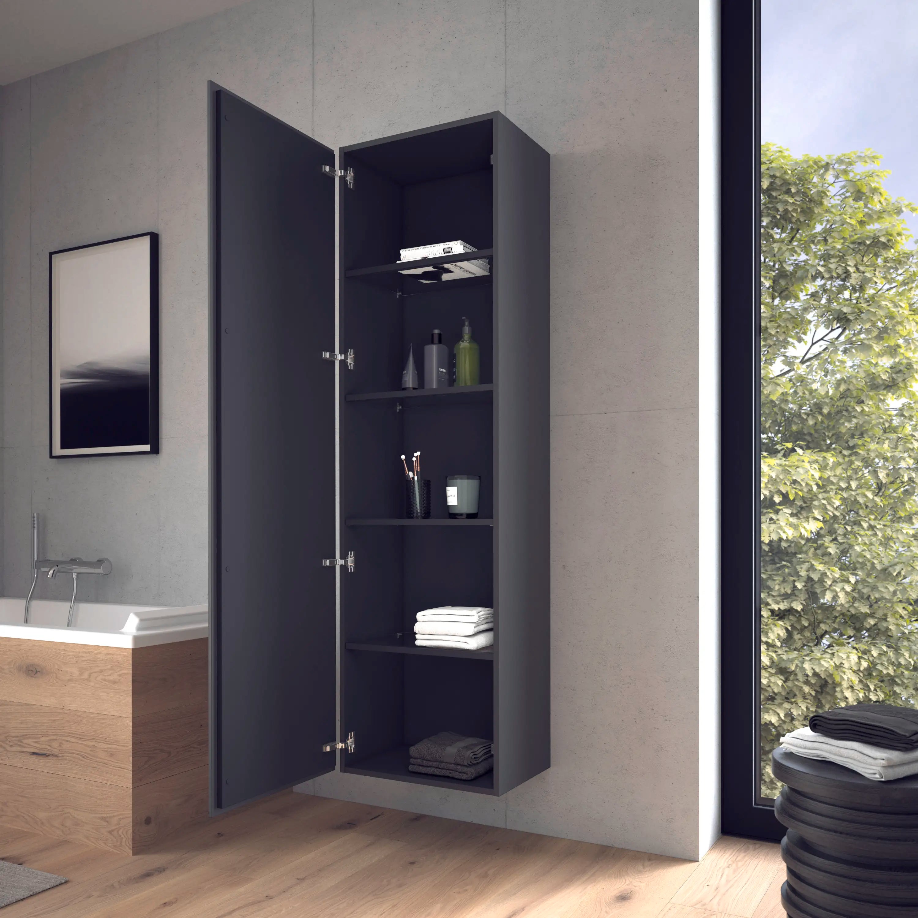 Duravit L-Cube 19 5/8'' x 69 1/4'' Wall Mount Linen Cabinet