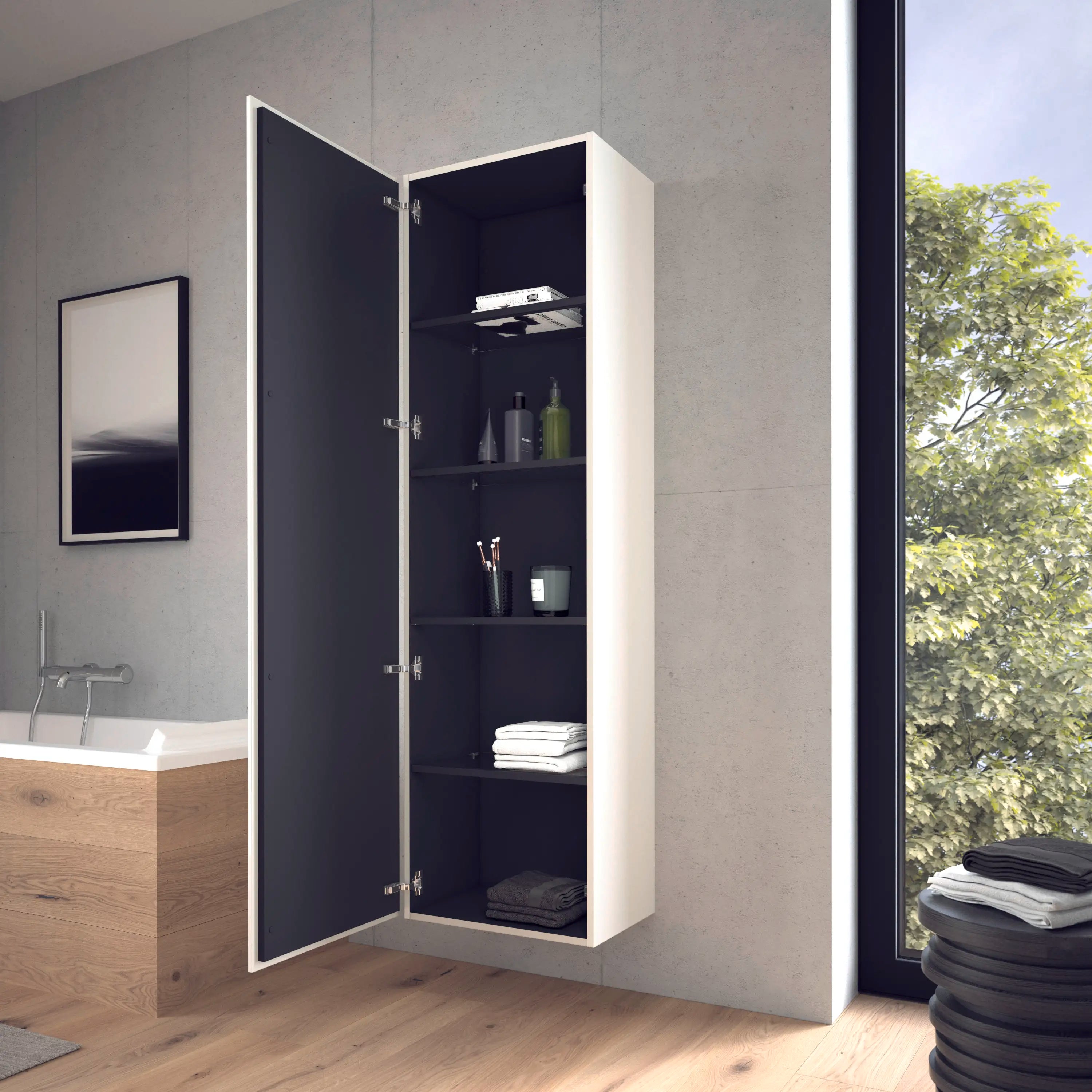 Duravit L-Cube 19 5/8'' x 69 1/4'' Wall Mount Linen Cabinet