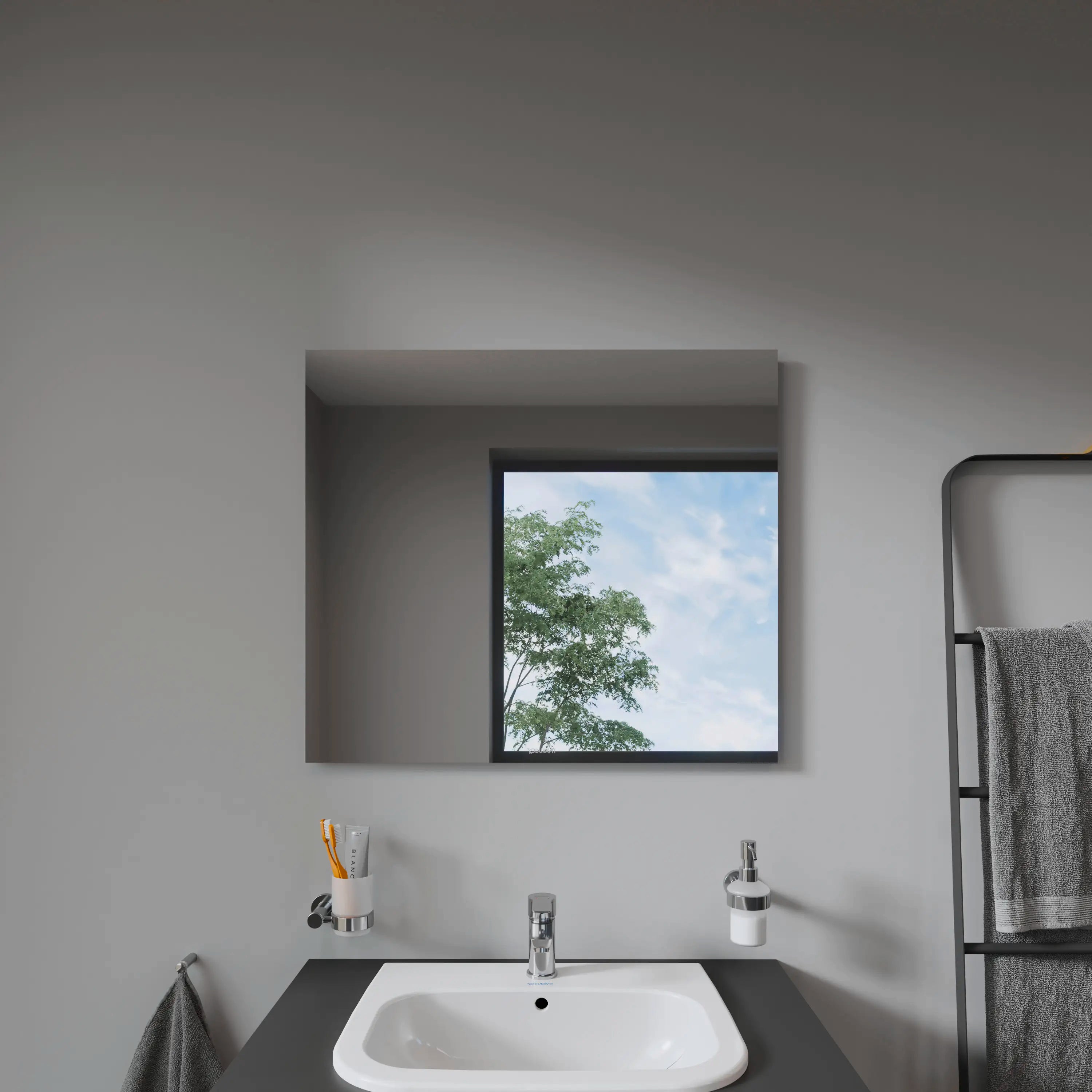 Duravit Light and Mirror Switch Control LED Mirror in Aluminum, 4000K