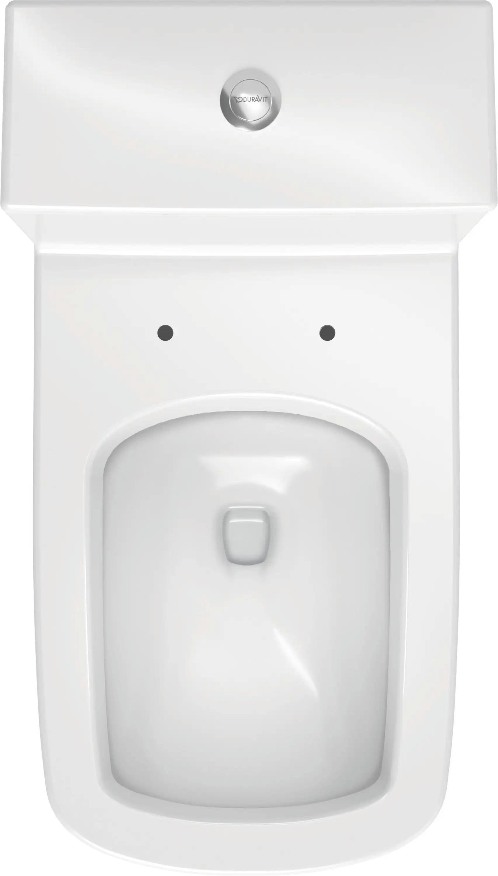 Duravit DuraStyle 1.28 GPF Single Flush Elongated One Piece Toilet in White, Top Push Button Flush - Seat Sold Separately