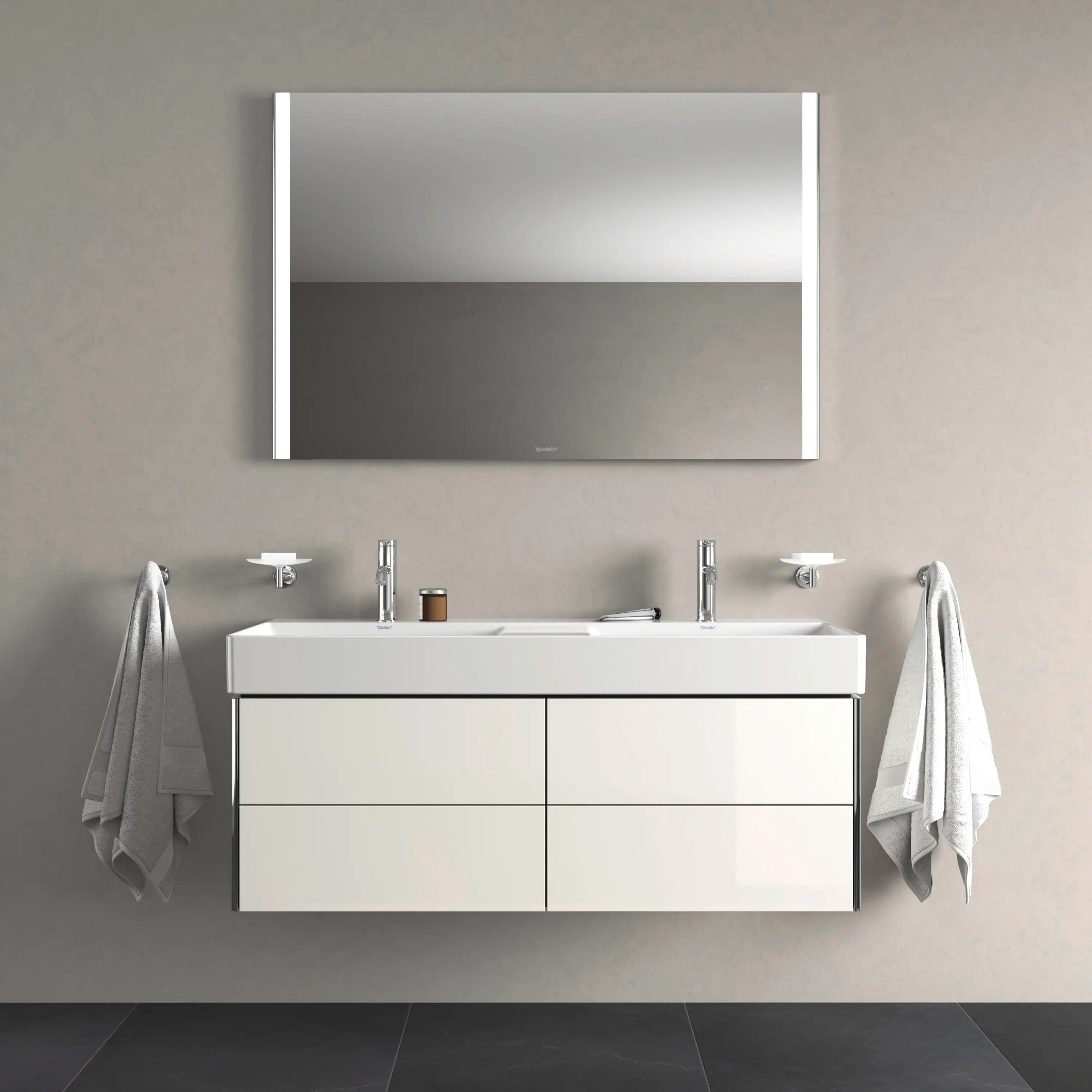 Duravit DuraSquare 47 1/4'' Rectangular Wall Mounted Sink in White with Single Faucet Hole and
