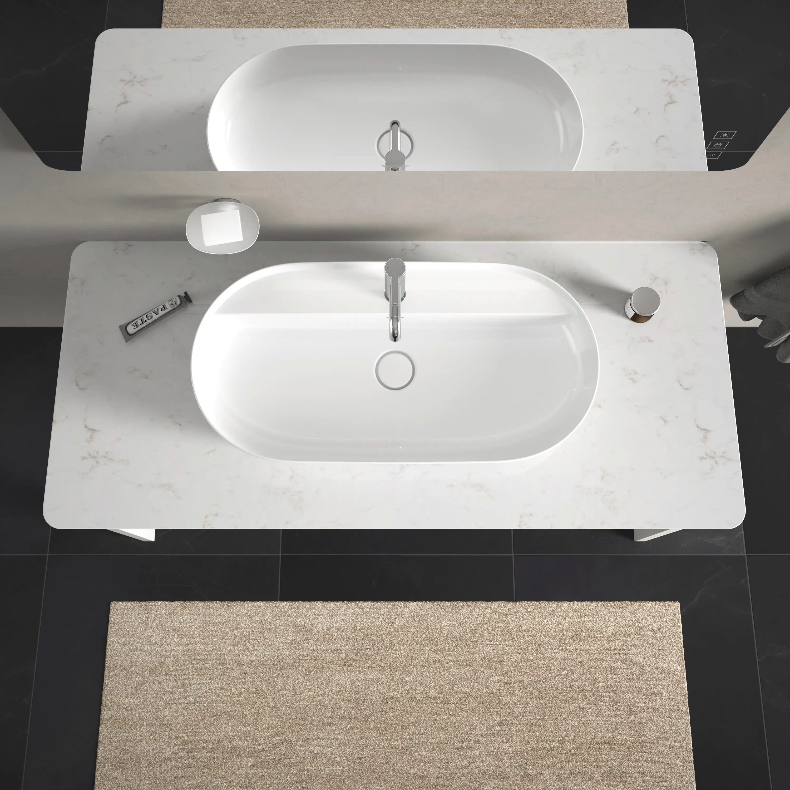 Duravit Luv 31 1/2'' Oval Vessel Sink in White with Single Faucet Hole and