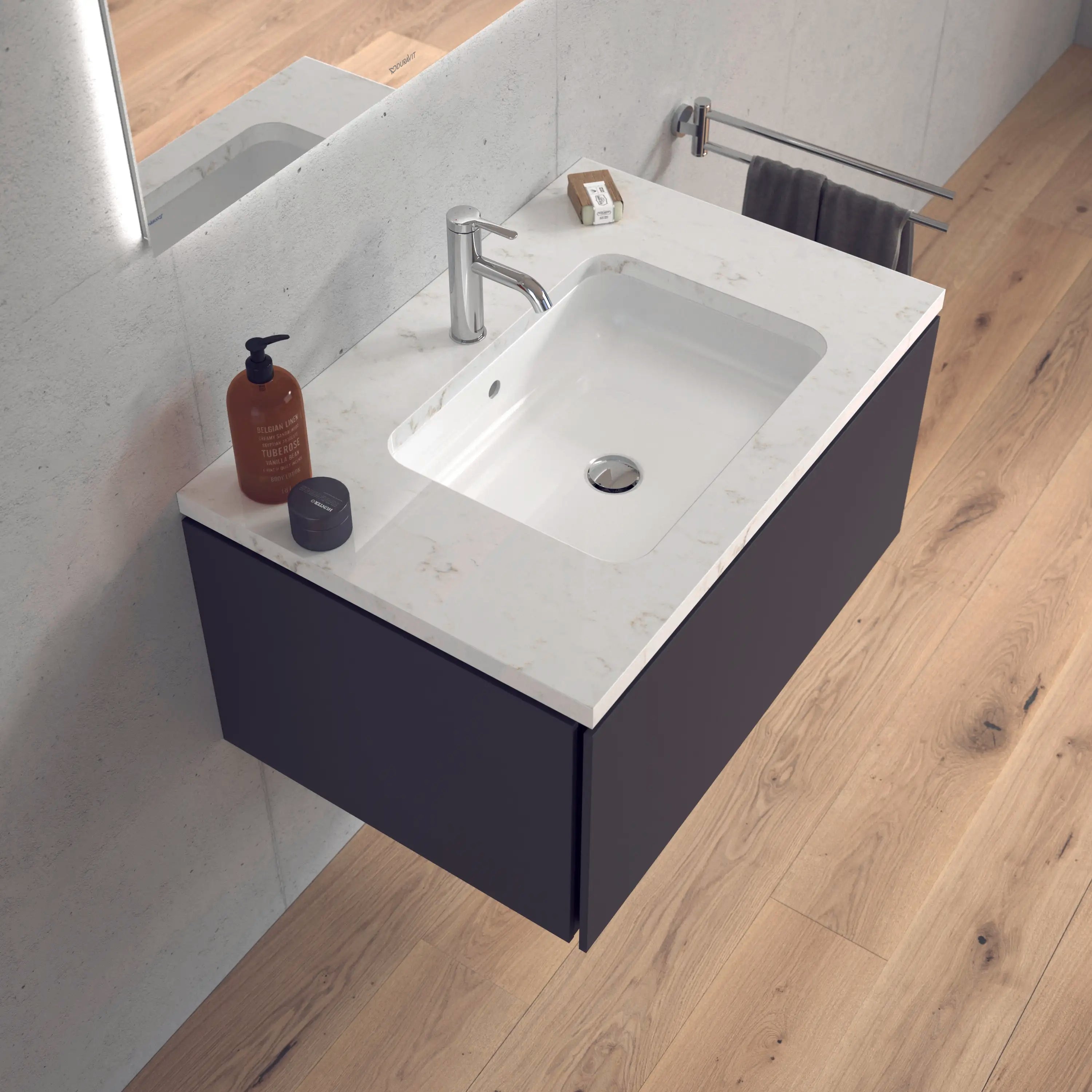Duravit Happy D.2 18 7/8'' Rectangular Undermount Sink in White with Overflow