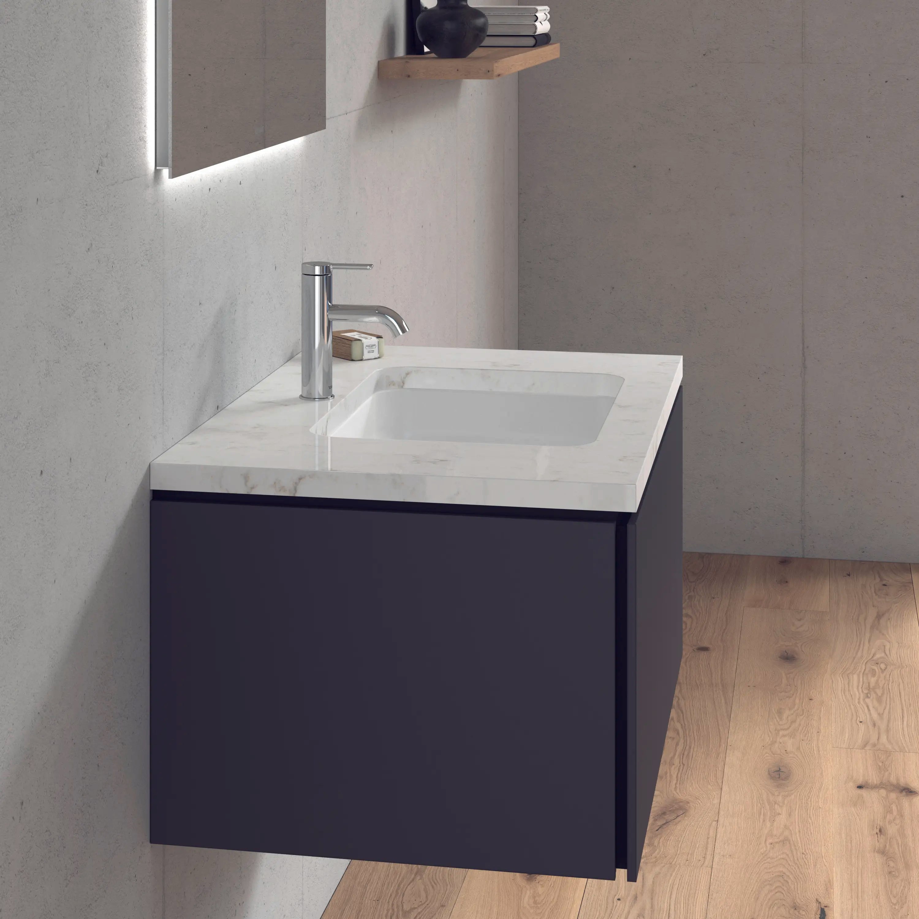 Duravit Happy D.2 18 7/8'' Rectangular Undermount Sink in White with Overflow