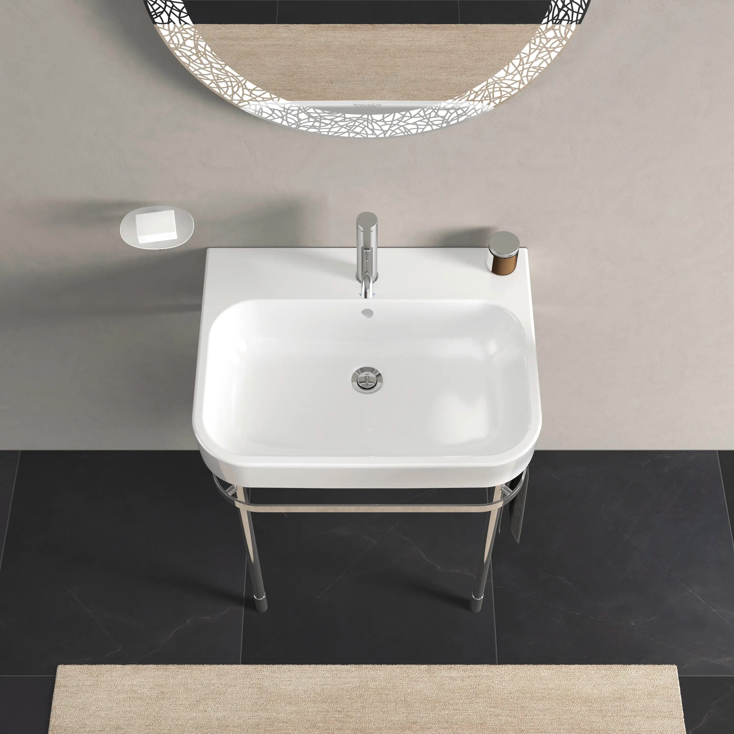 Duravit Happy D.2 24 3/4'' x 19 3/8'' Console in Chrome
