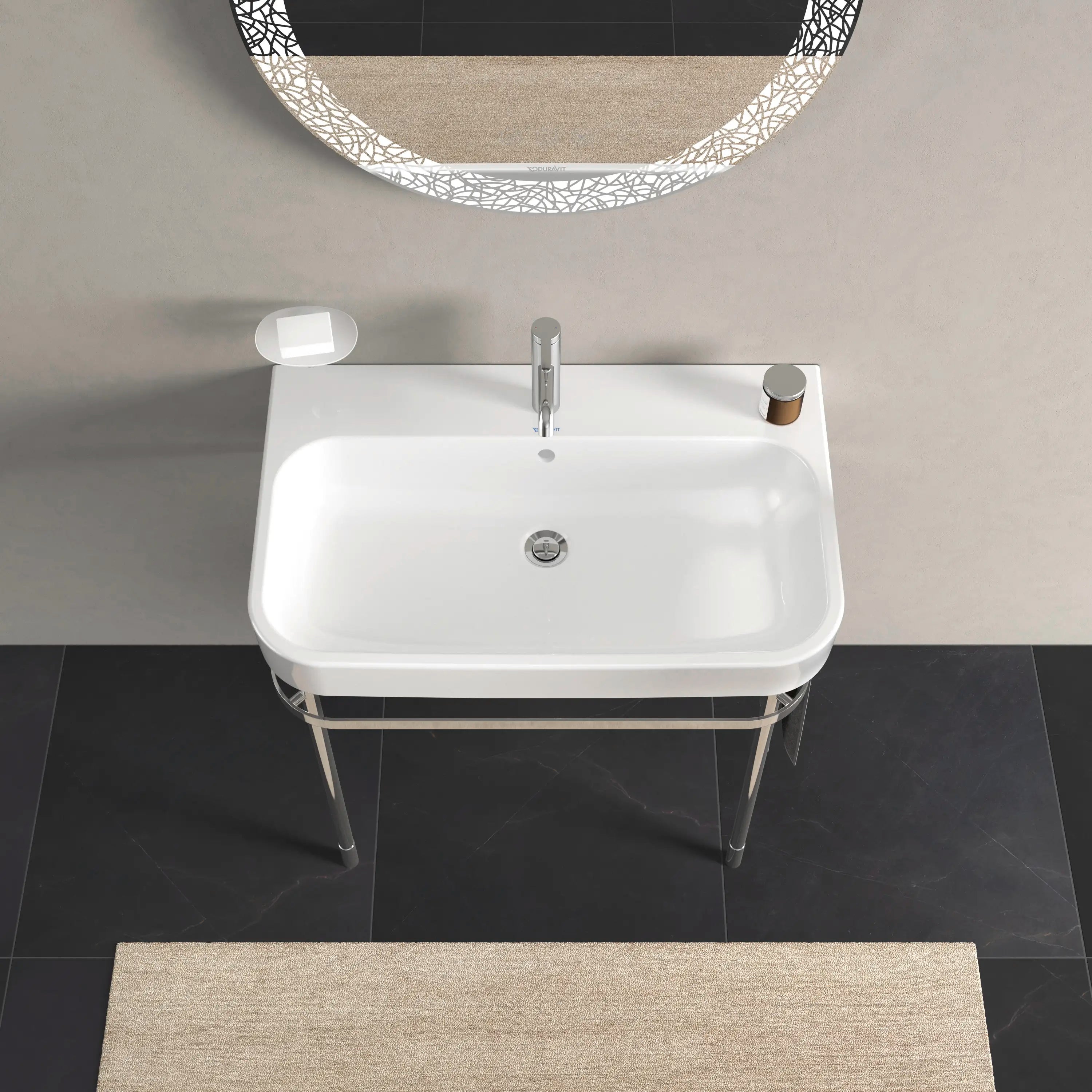 Duravit Happy D.2 30 5/8'' x 19 3/8'' Console in Chrome