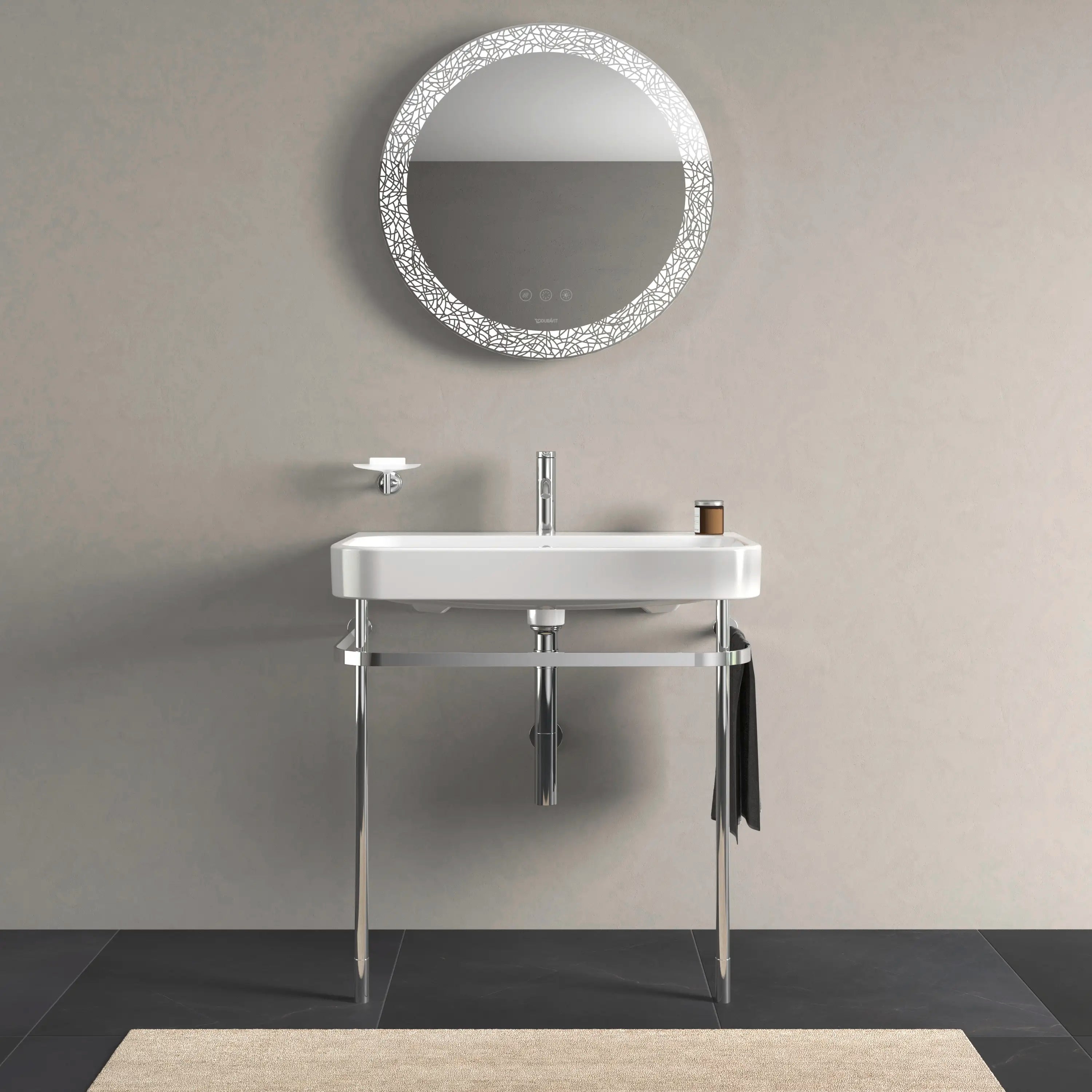 Duravit Happy D.2 30 5/8'' x 19 3/8'' Console in Chrome