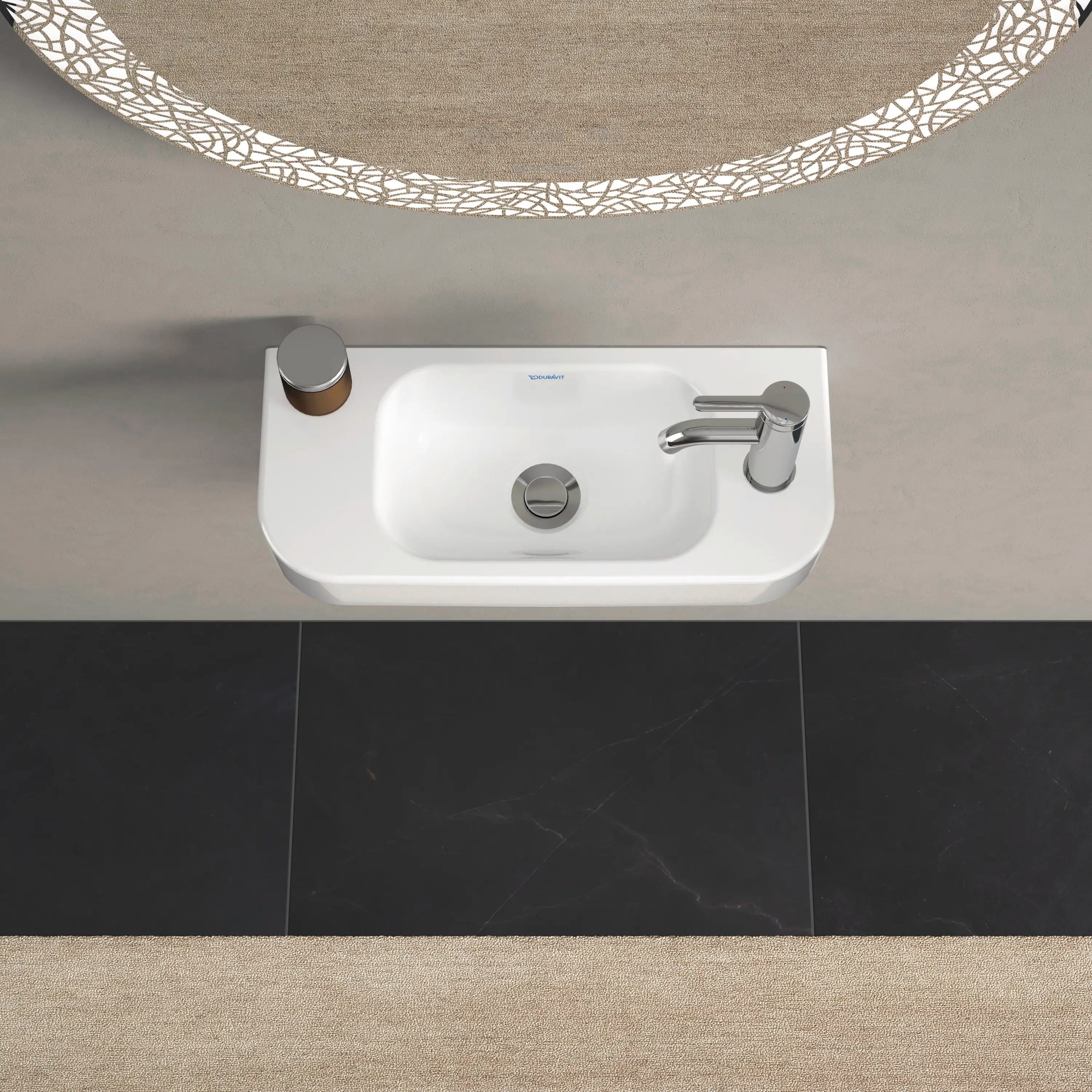 Duravit Happy D.2 19 5/8'' Rectangular Wall Mounted Sink in White with Single Faucet Hole and