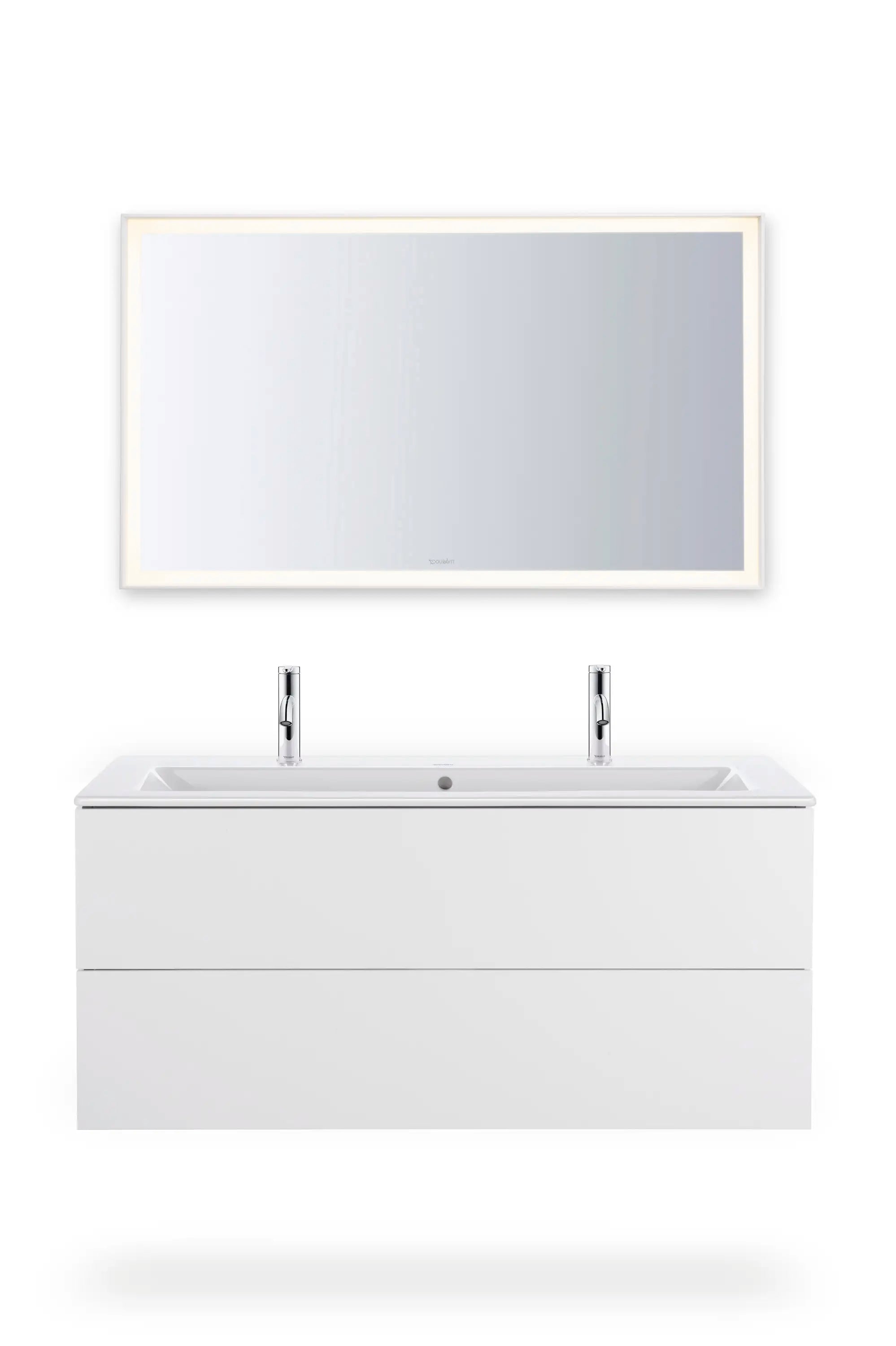 Duravit L-Cube 48'' Wall Mount Two Drawer Single Vanity Cabinet, Sink Sold Separately