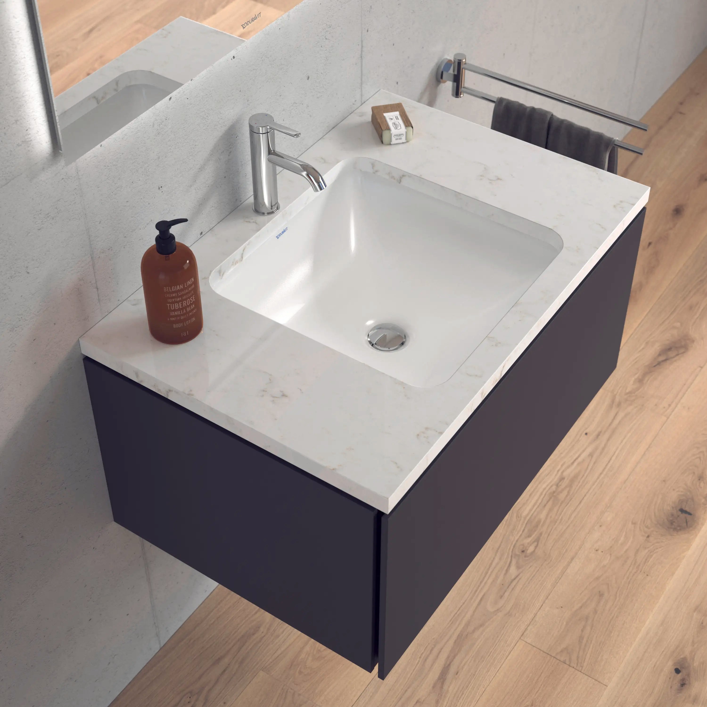 Duravit Starck 3 18 1/4'' Rectangular Undermount Sink in White with Overflow
