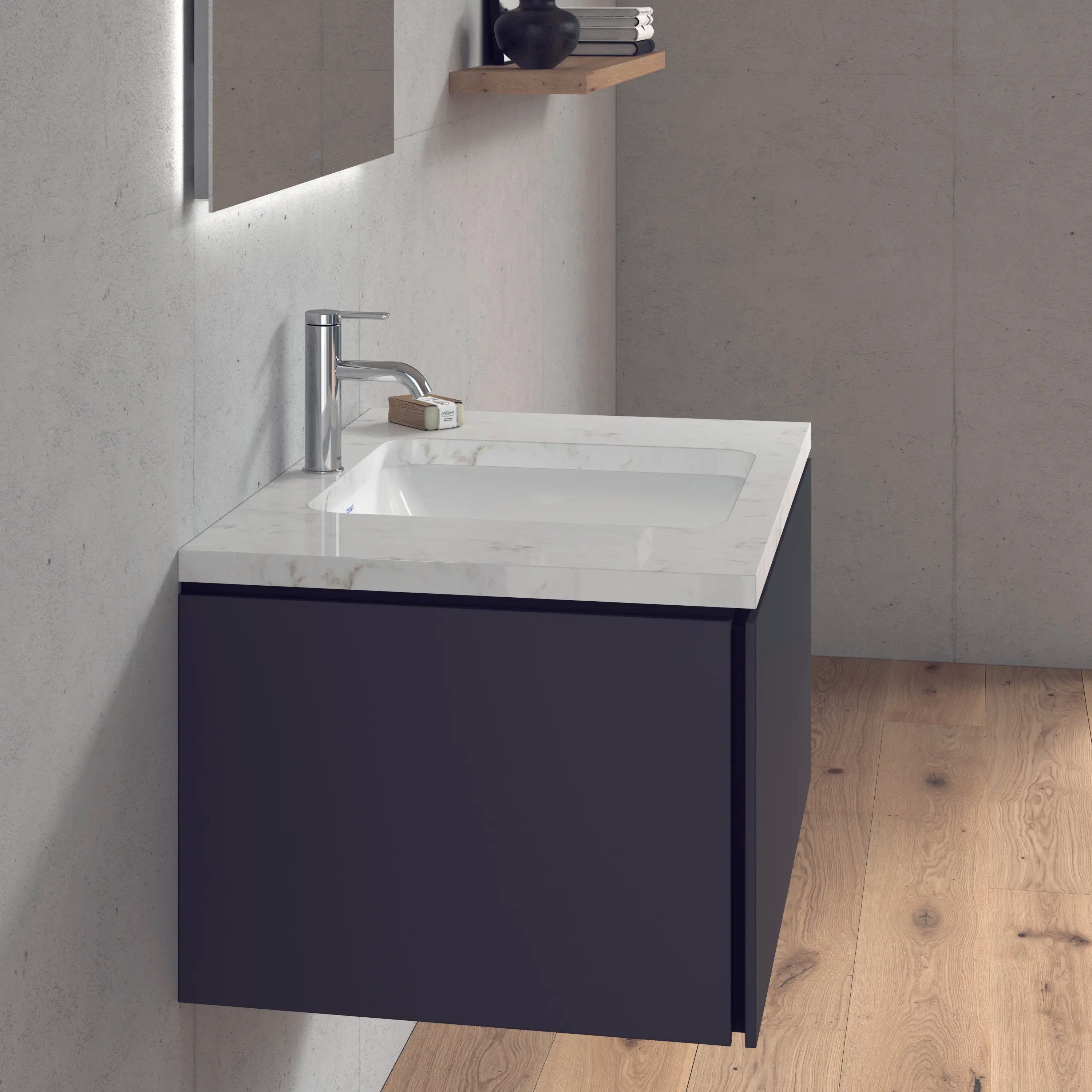 Duravit Starck 3 18 1/4'' Rectangular Undermount Sink in White with Overflow