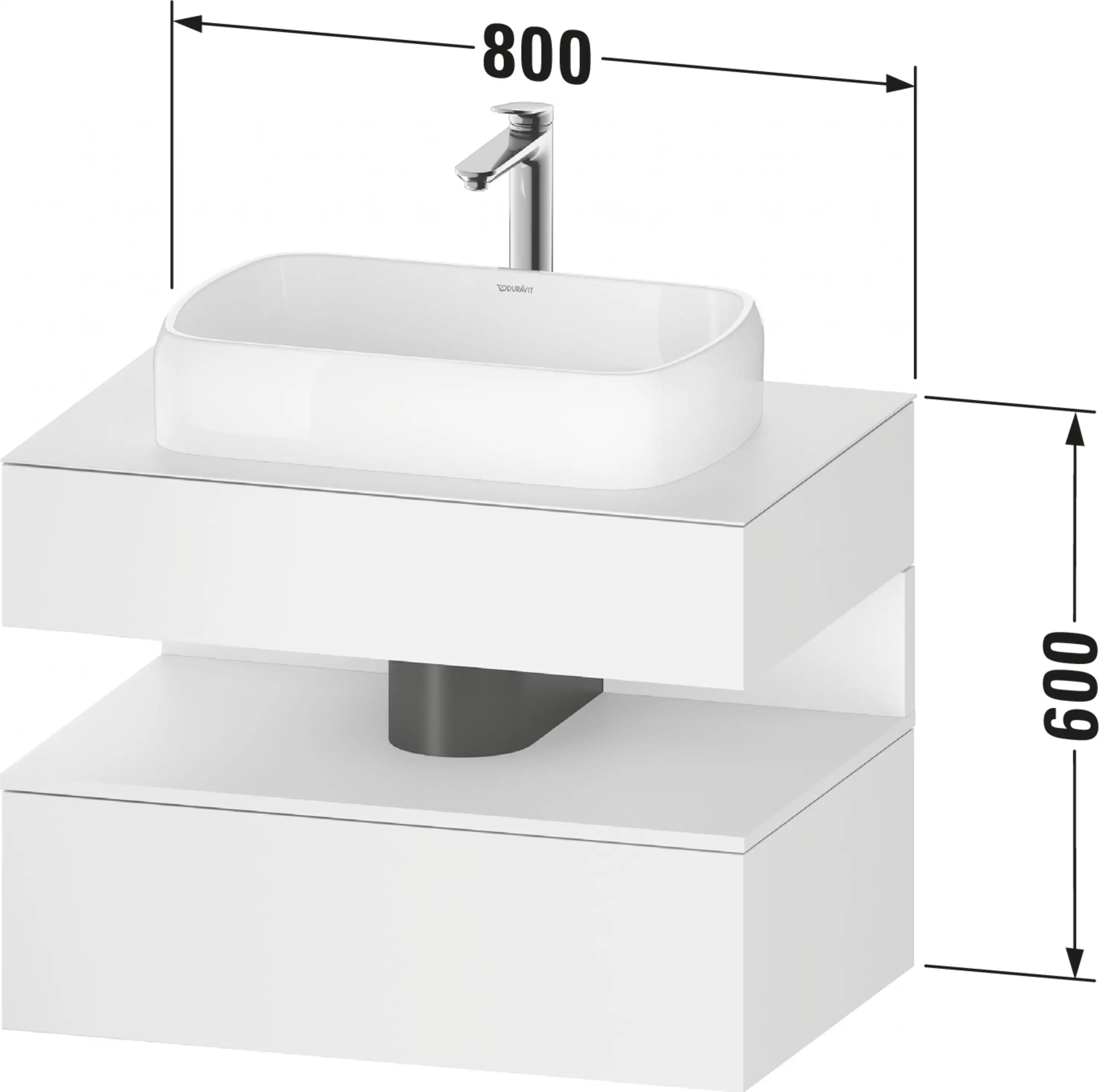 Duravit Qatego 31 1/2'' Single Vanity Cabinet, Sink Sold Separately
